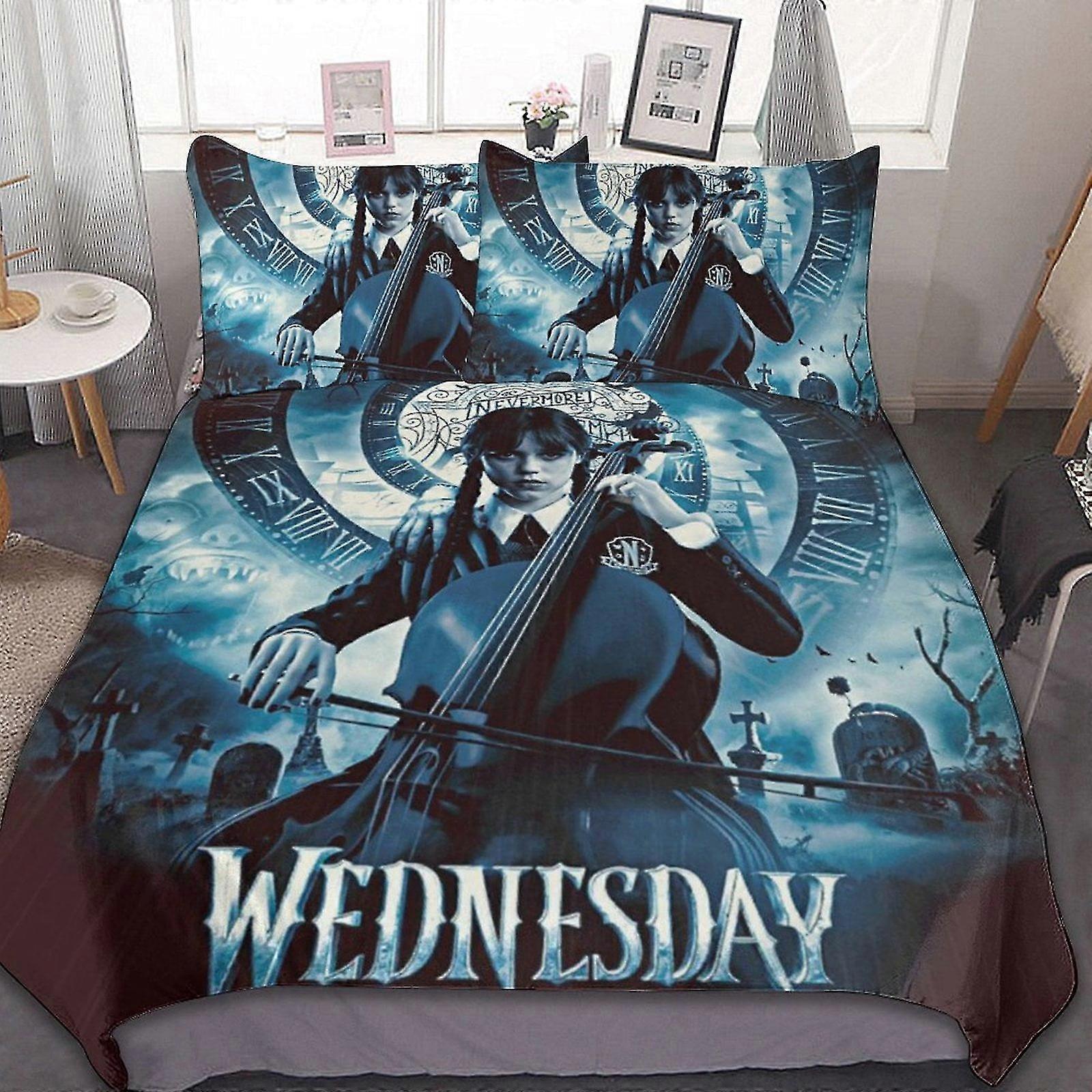 3 Pcs Bed Sheets Set Breathable Duvet Cover with 2 Pillow Shams Soft All Seasons Bedding Set Suitable for a Certain Character