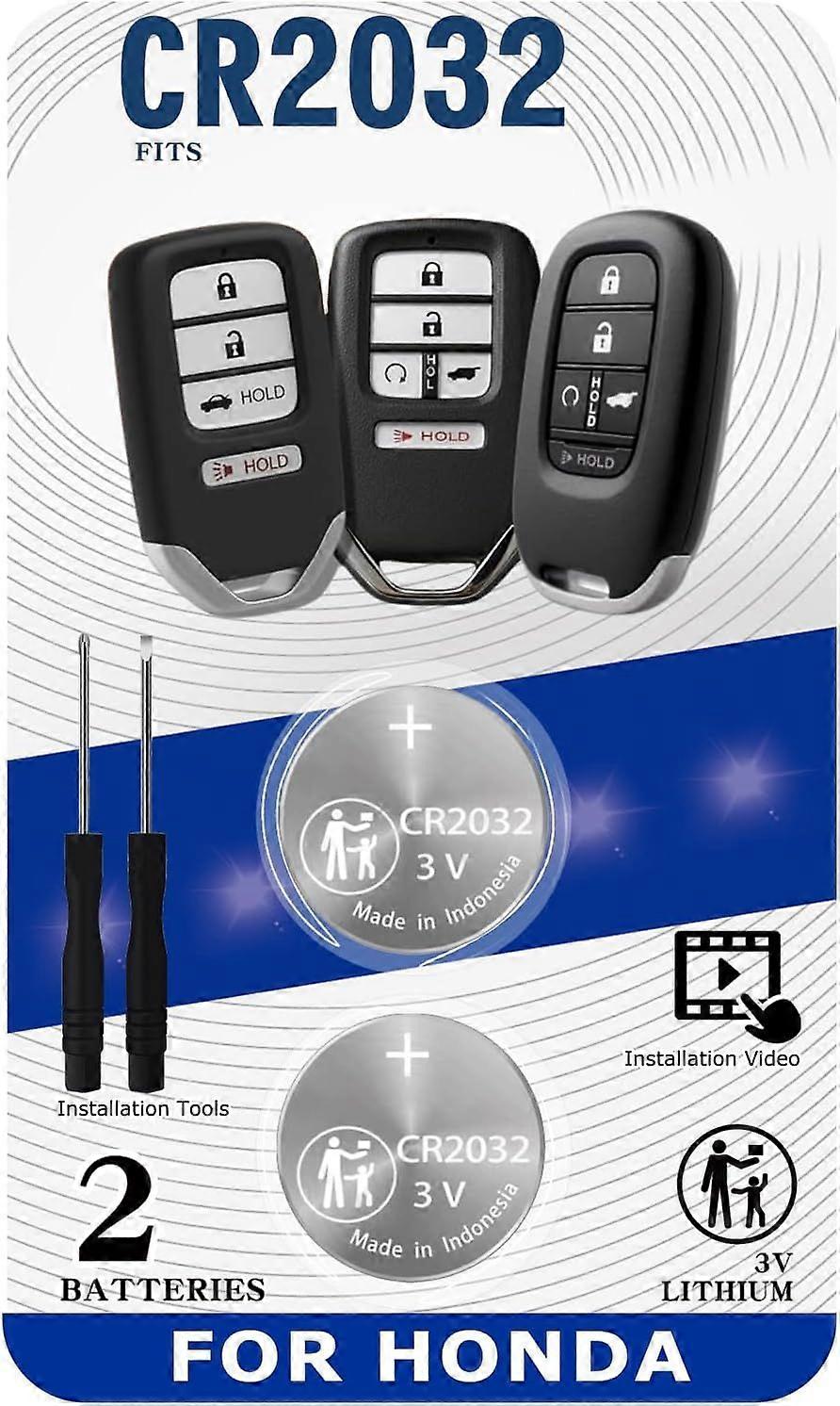 2025 Neuestes Modell Schlsselanhnger Ersatzbatterien fr Honda CR2032 (2er-Pack) - Passend