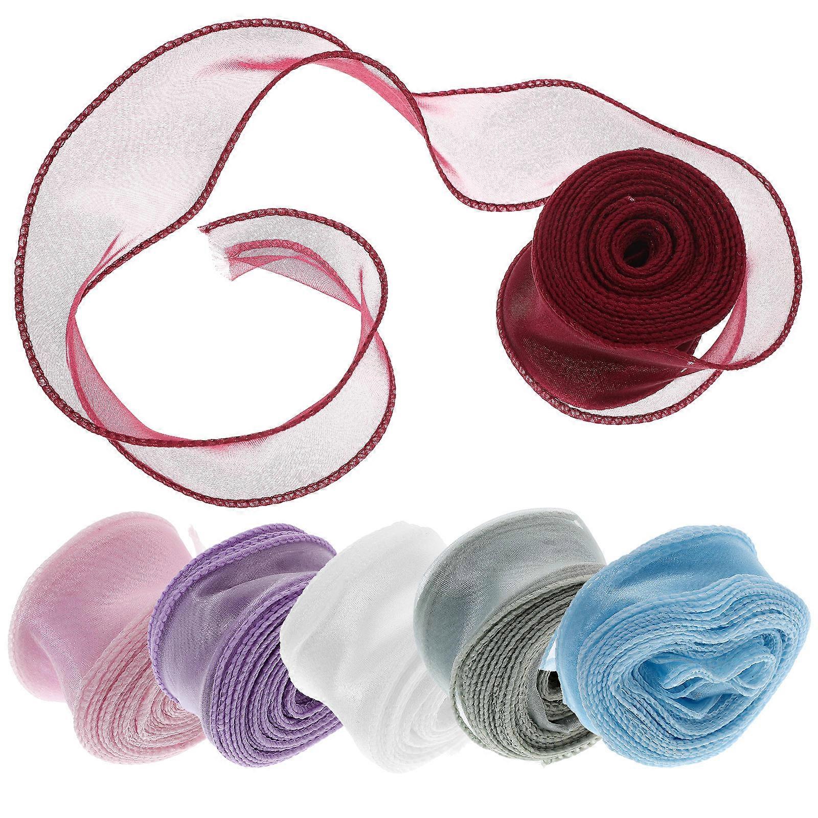 Craft Ribbon Multi-Function Craft Ribbon Lavender Polyester Family Gatherings 6 Rolls