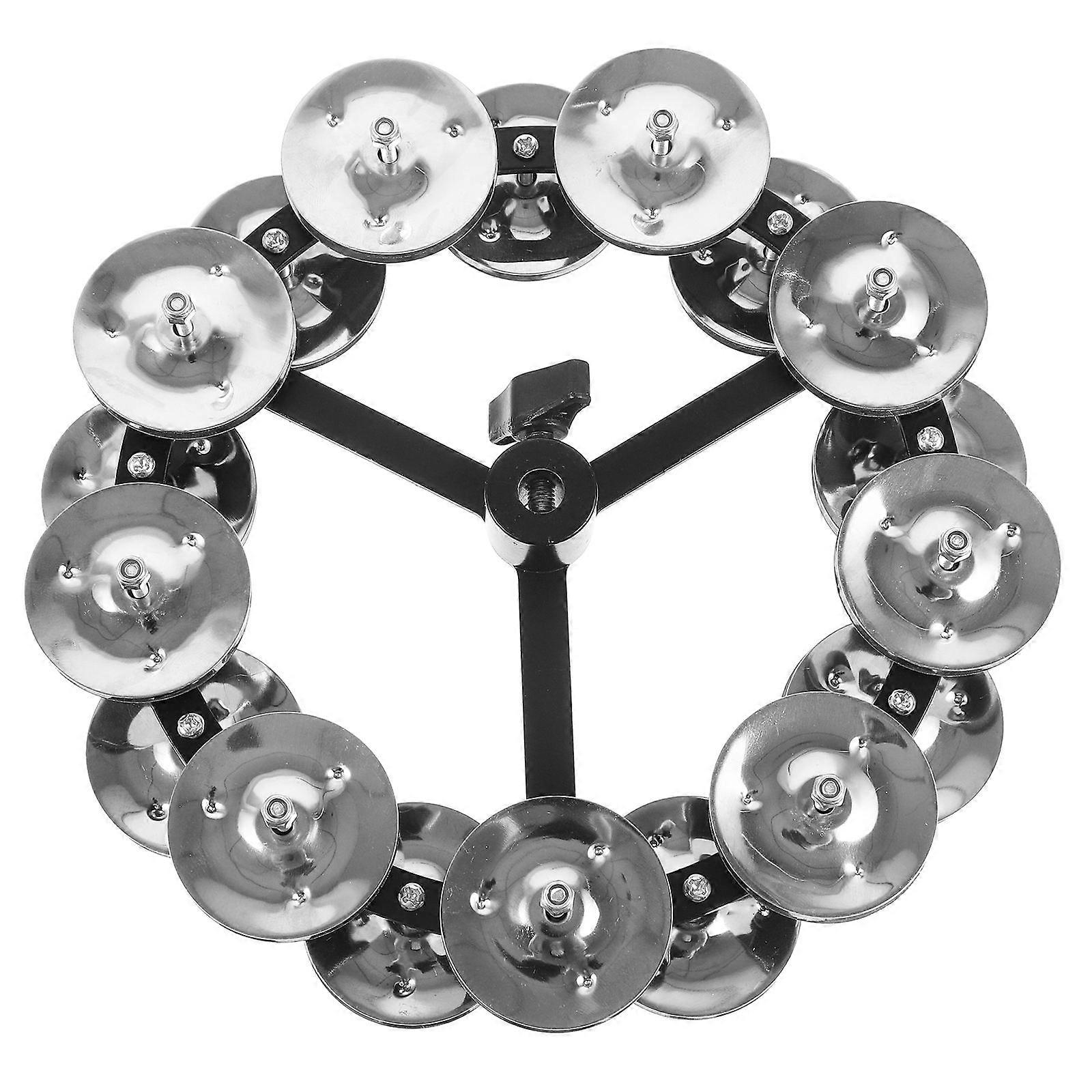 多彩な音楽スタイルのための複列スチールシンバルタンバリンハイハットドラムパーカッション、ドラマーとミュージシャンのためのDIYシンバルリングプロップ