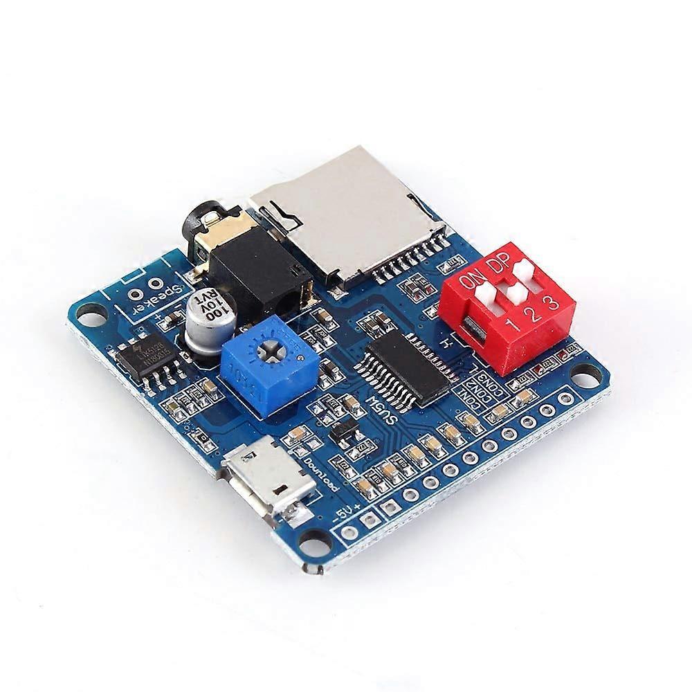 Mini Voice Playback Module DY-SV5W MP3 Player with UART I/O Trigger and 5W Class D Amplifier for Audio Applications