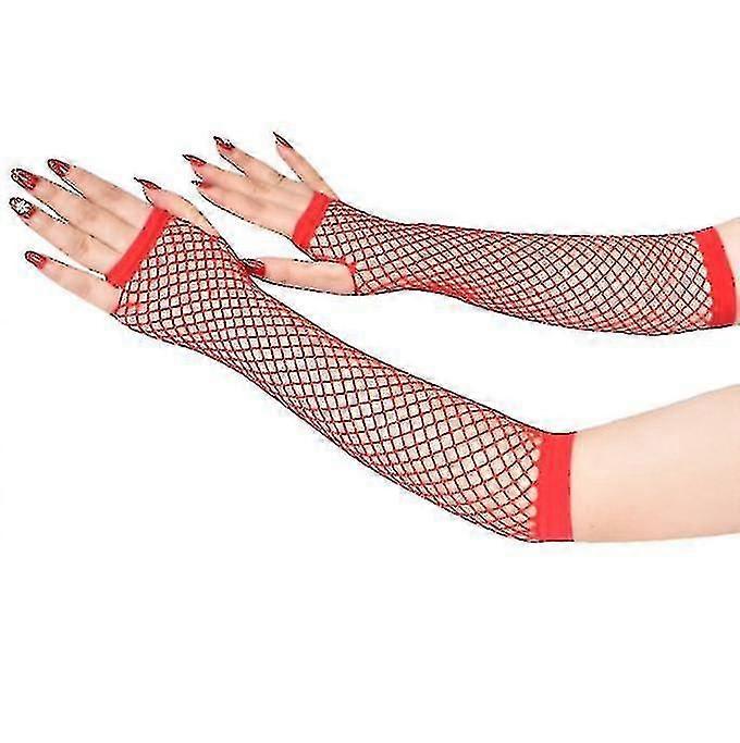 Netz-Stretch-Handschuhe Feines Mesh Mittellange Handschuhe Retro Party Prom Unisex