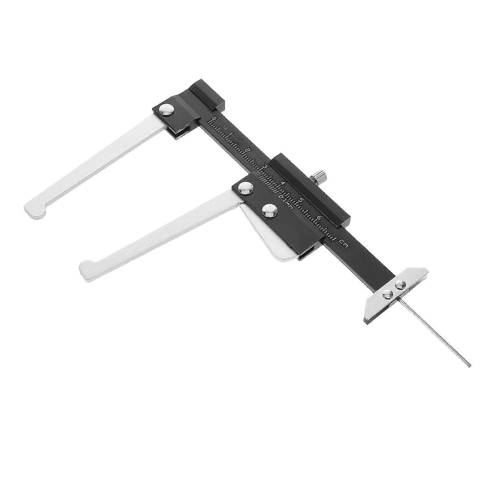 Brake Gauge Tire Tread Depth Measurement Tool Vehicle Maintenance Tool 12.00X9.50X0.50cm Alloy Tire Wear Assessment 1Pack