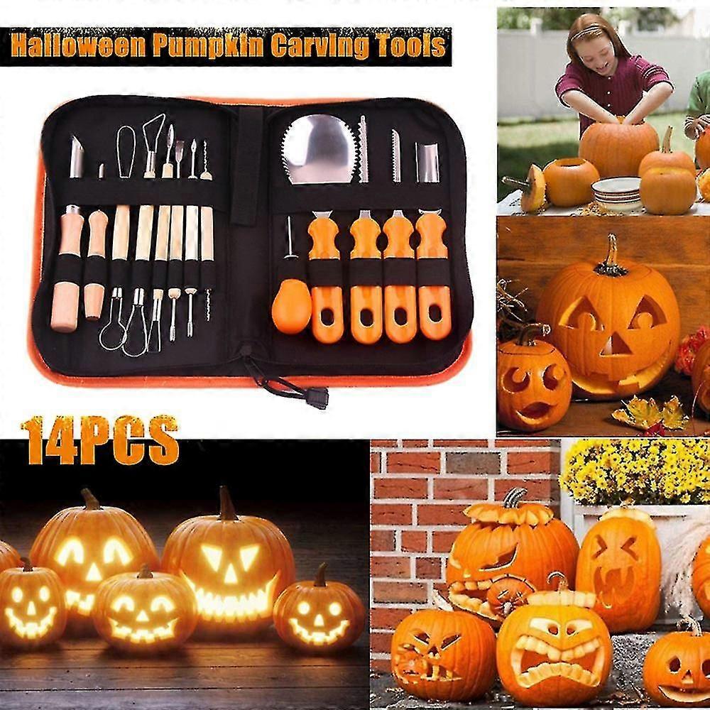 13pcs Halloween Professionele Pompoen Carving Tools Pompoen Light