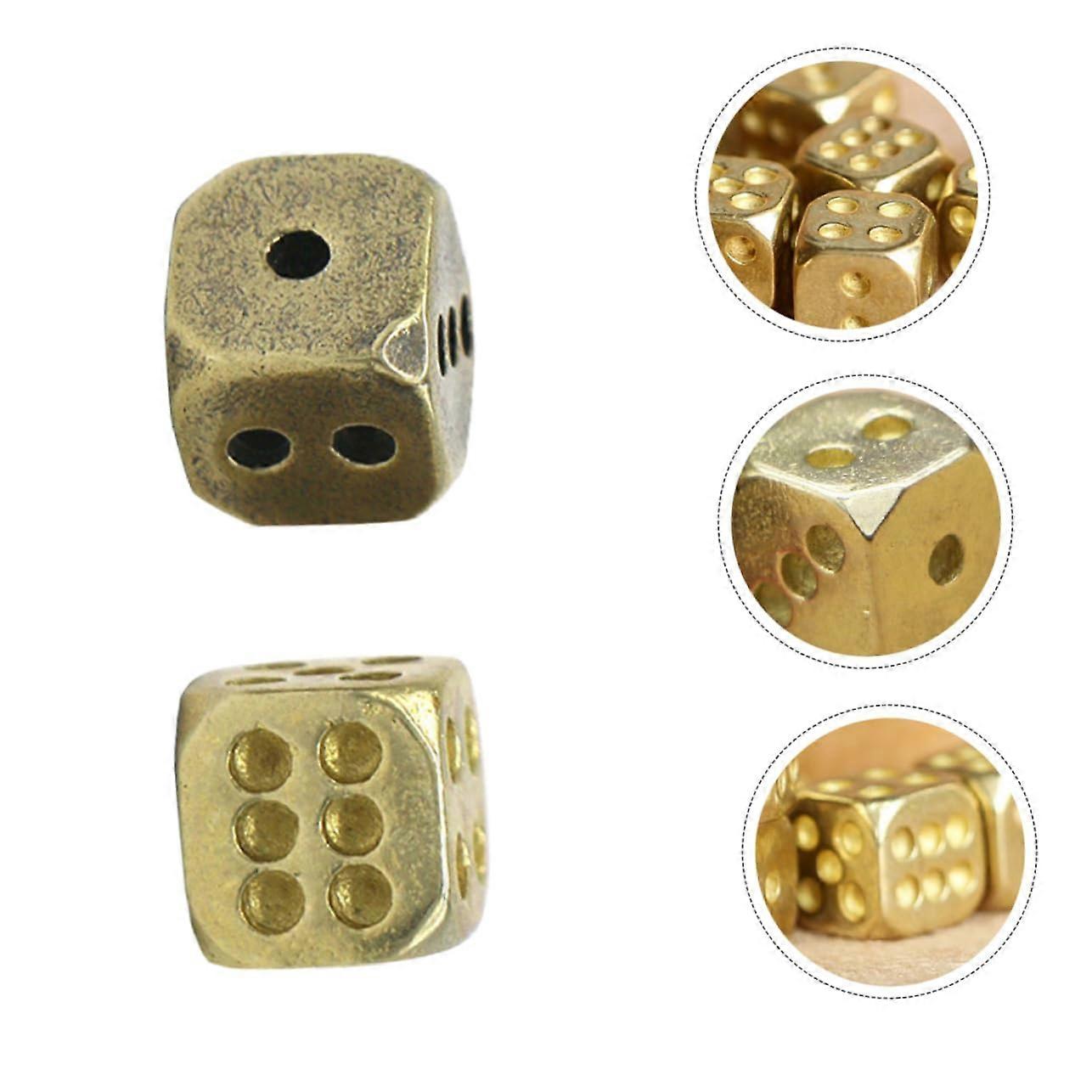 2 pure copper round dice, dice cup, game accessories, rounded corners