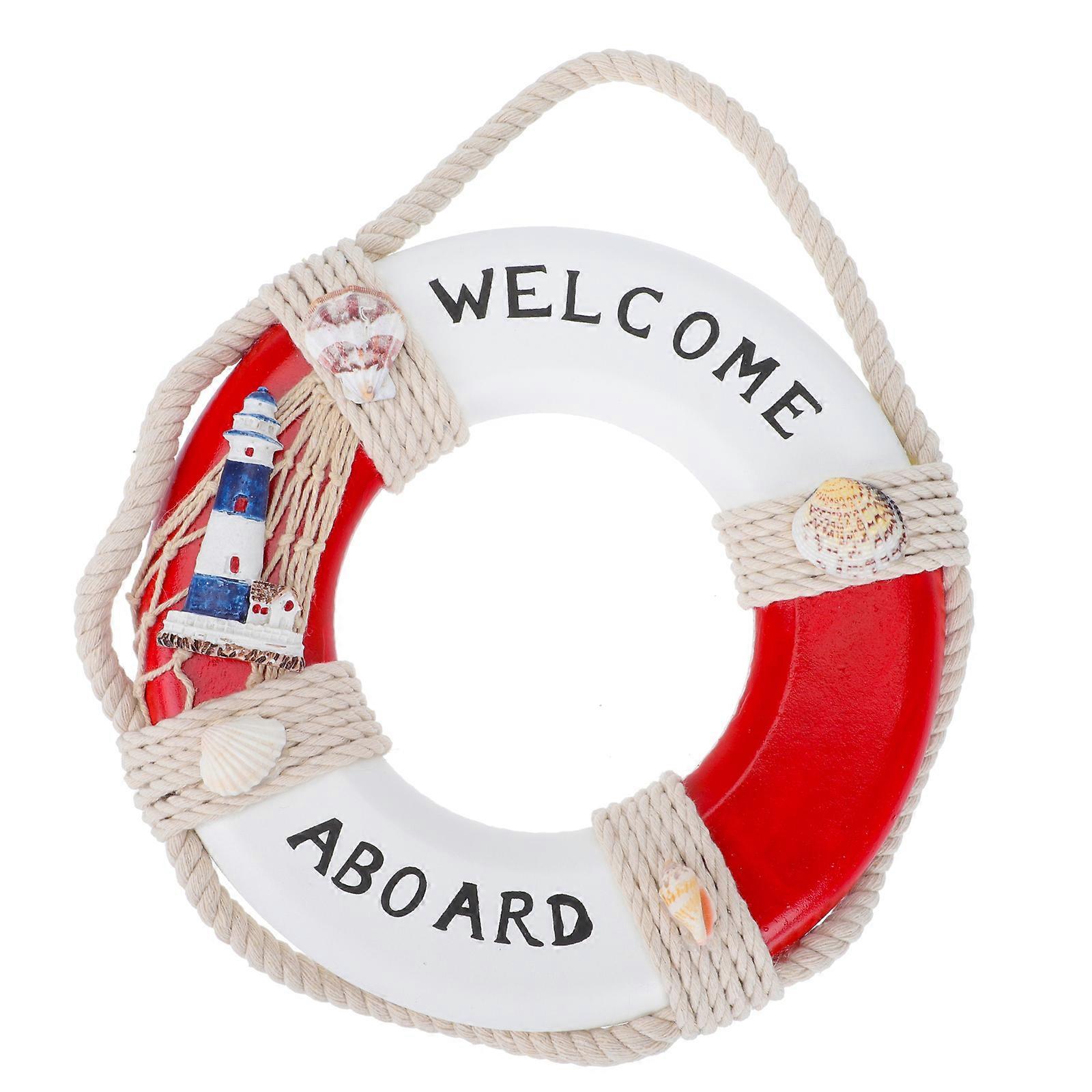 Creative Decorative Life Ring Wall Hanging Ornament in Assorted Color 1pc