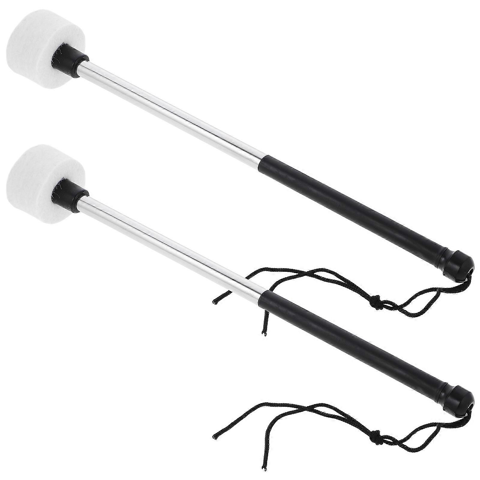 Drum Sticks Set 2pcs Durable Percussion Mallets for Snare & Bass Drums, Smooth Playing for Beginners & Professionals