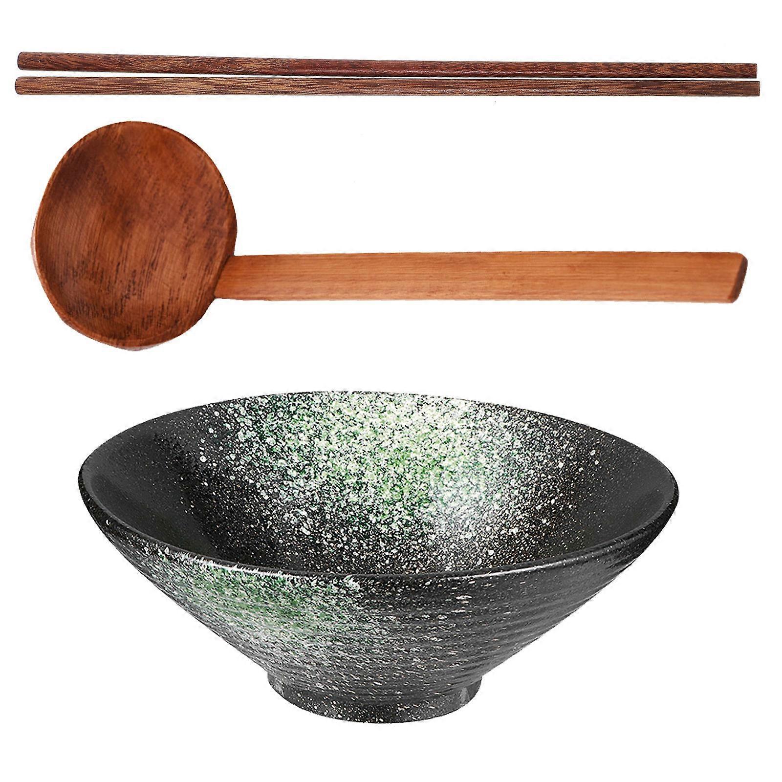 Porcelain Ramen Bowl Noodle Serving Bowl Table Setting Alloy 3Pack