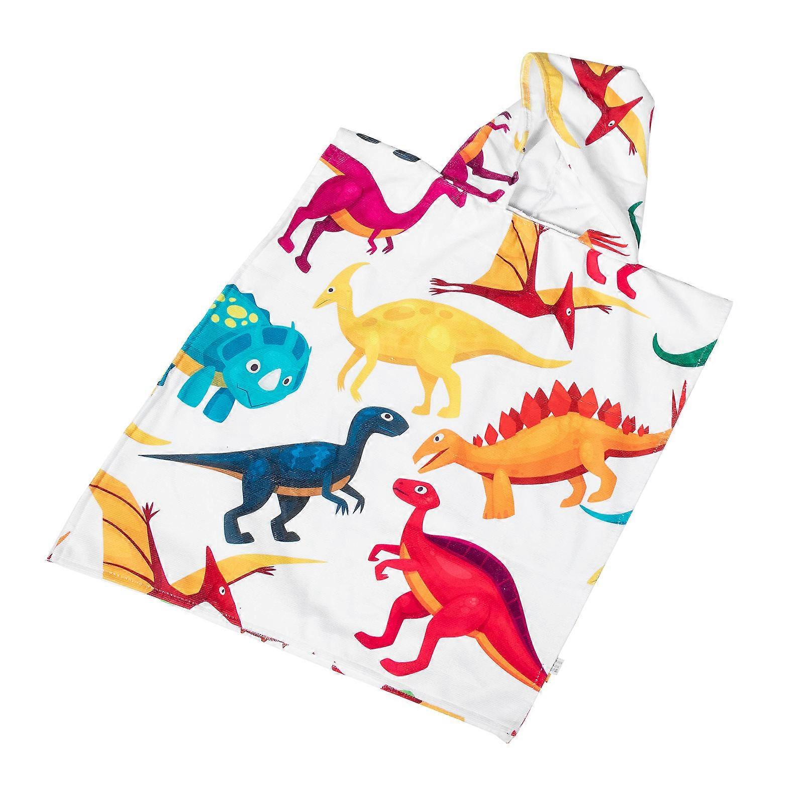Dinosaur Hooded Bath Towel – Super Absorbent & Quick Dry Cartoon Design for Beach, Pool & Bath Use