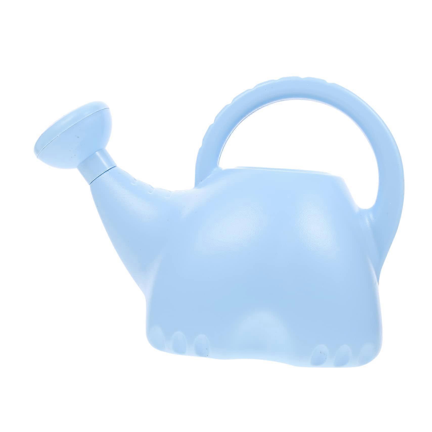 Elephant Watering Can, Blue Plastic