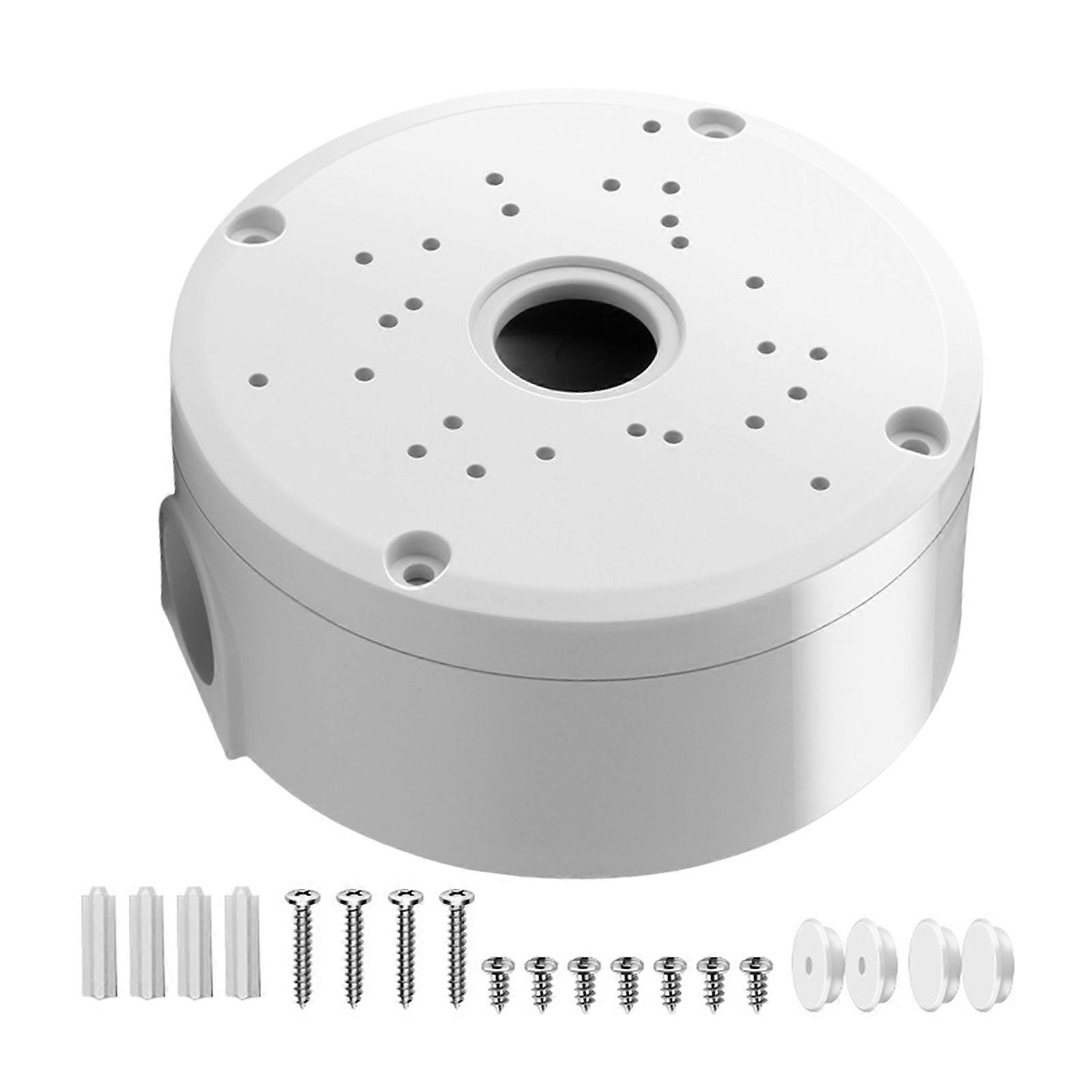 Heavy Duty Camera Dome Support, Plastic Junction Box for Security Camera CCTV Setups Easy Installation Bracket Mount  White