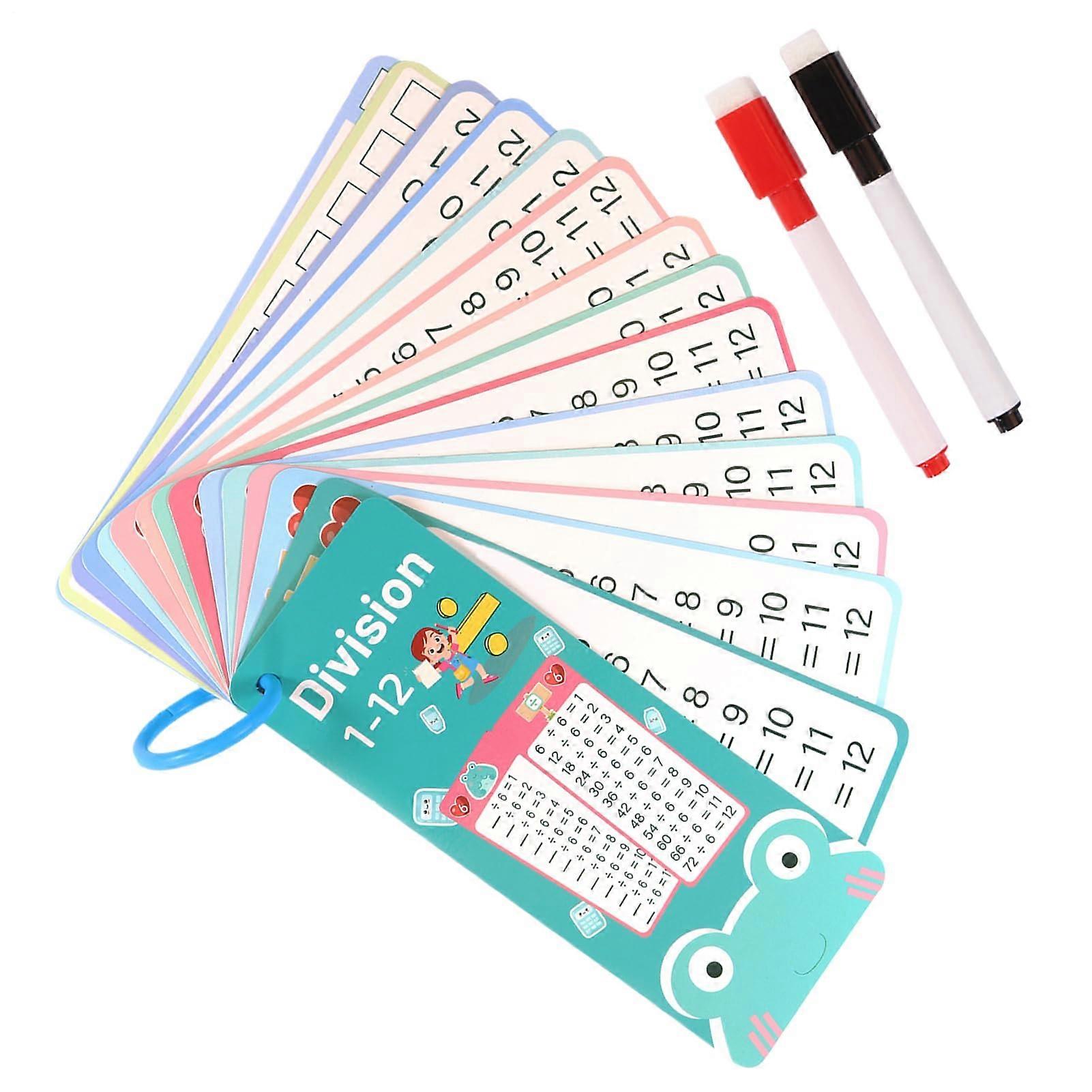Addition Subtraction Flash Cards  Dry Erase Double Sided Educational Flash Cards
