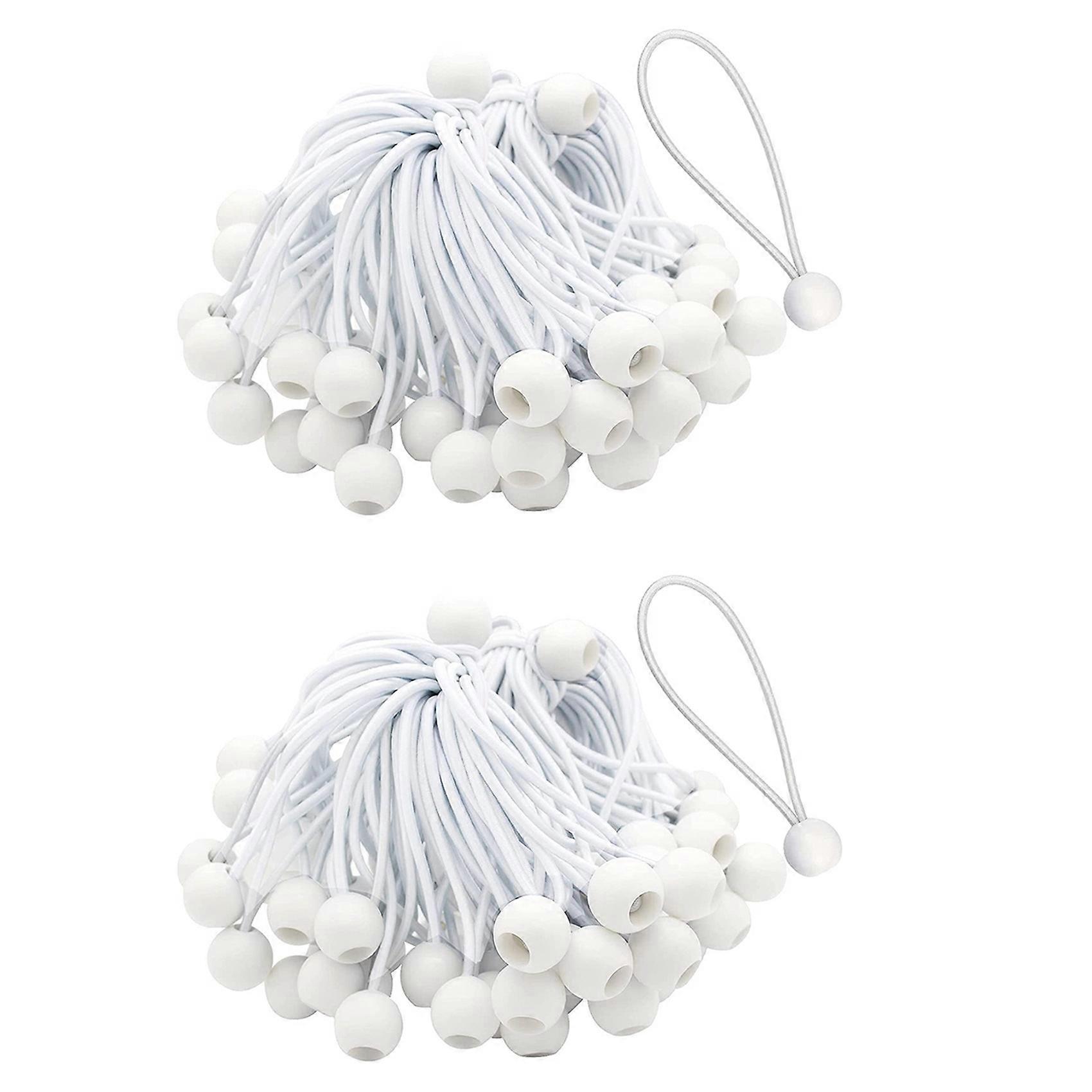 100 Pcs Bungee Cord with Balls Elastic Ties Bungee Toggles Ties for Marquees,Tents Banners,Flag Pole