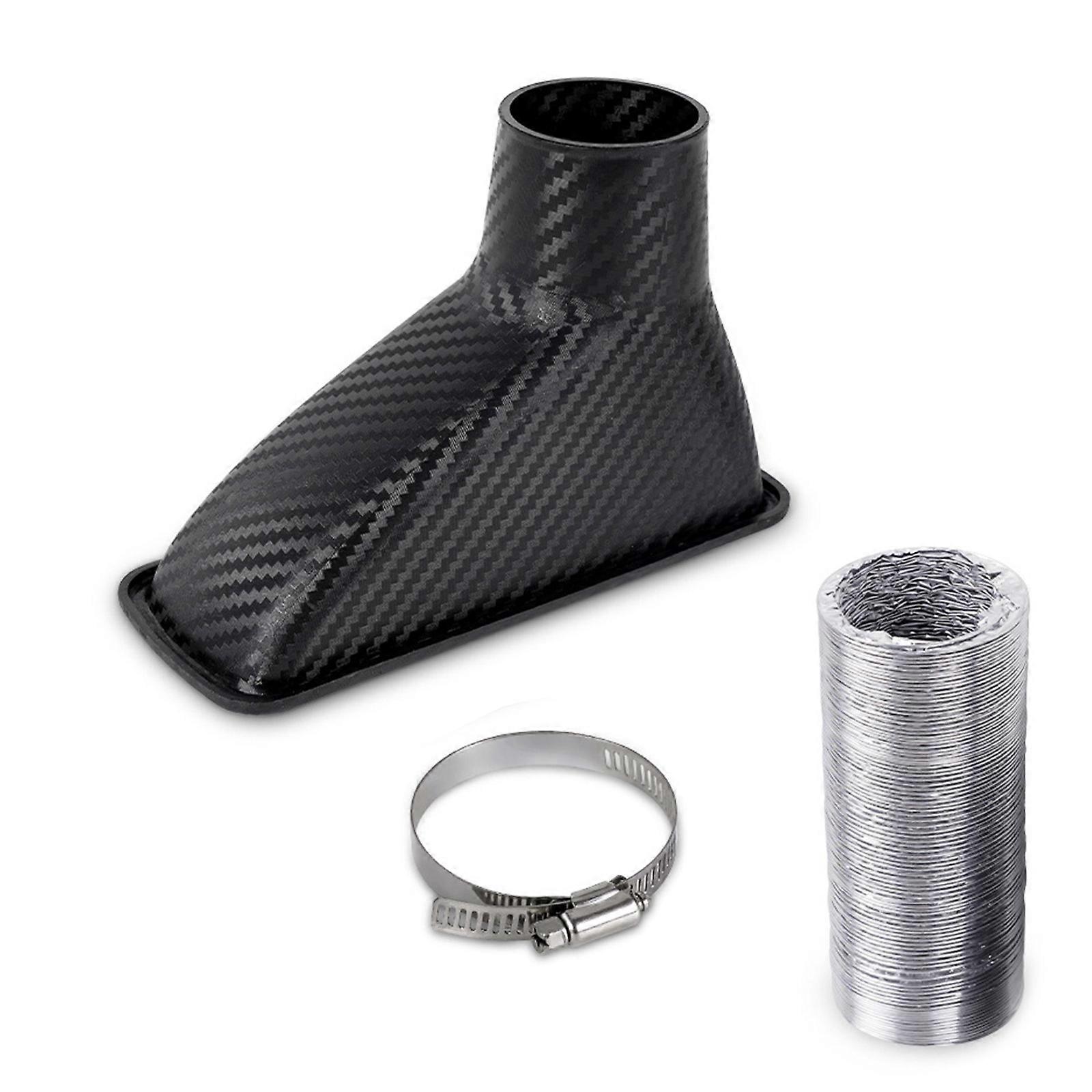 Lightweight Carbon Look Turbocharged Car Bumper Air Intake Duct Scoops Easy Installation Enhancing Engine Performances Multicolor