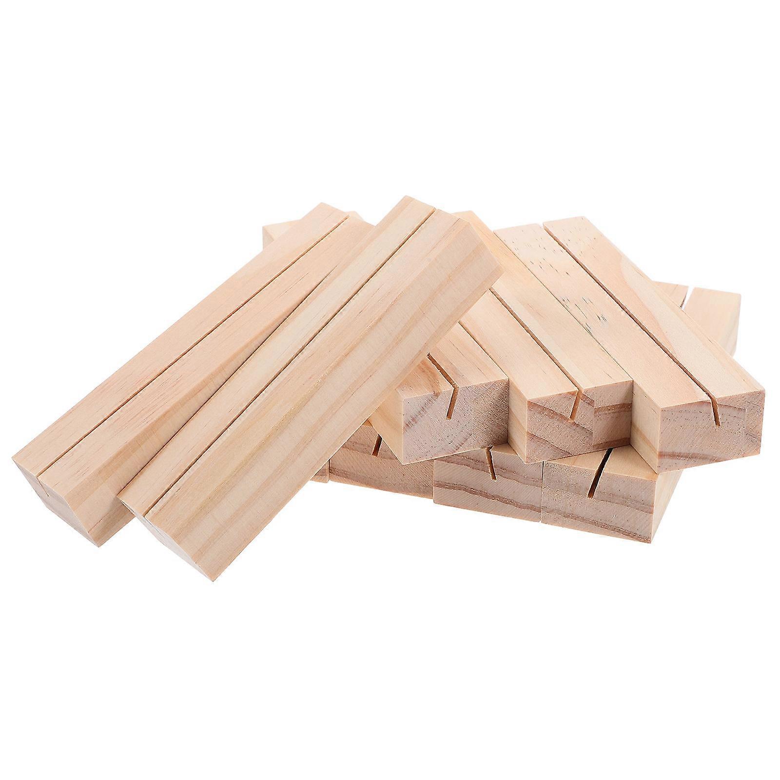 10pcs Wooden Recipe Card Holders Place Card Stands Menu Holders Table Number Stands Wood Picture Holders
