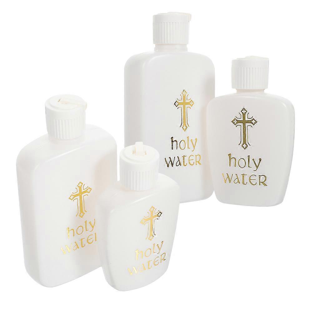 Holy Water Bottles Refillable Plastic Containers for Storing Water Small and Light 4 Pieces Multi Color