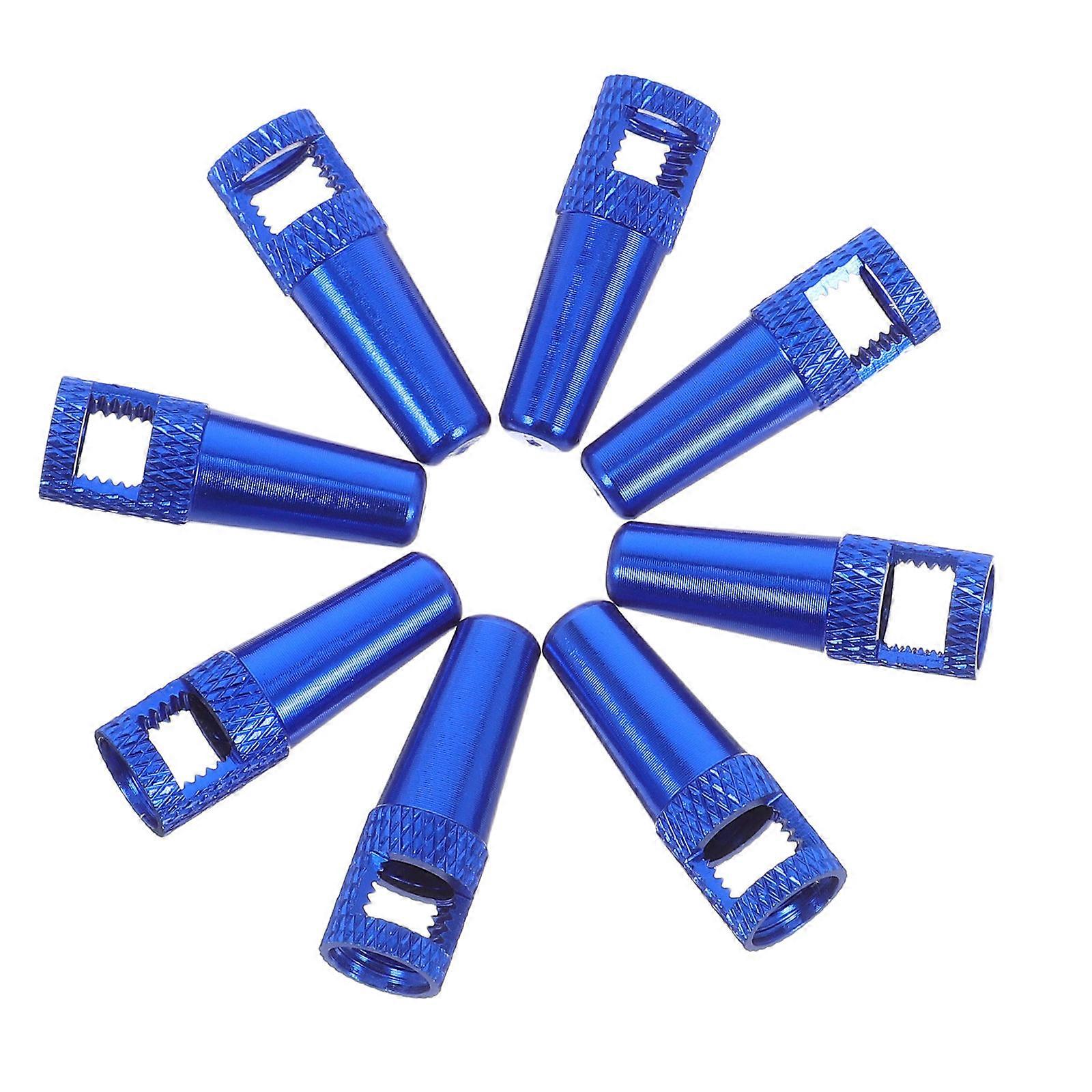 8pcs Aluminum Alloy Stem Caps French Style Valve Covers for Bicycle Tires Universal Fit for Road and Mountain Bikes