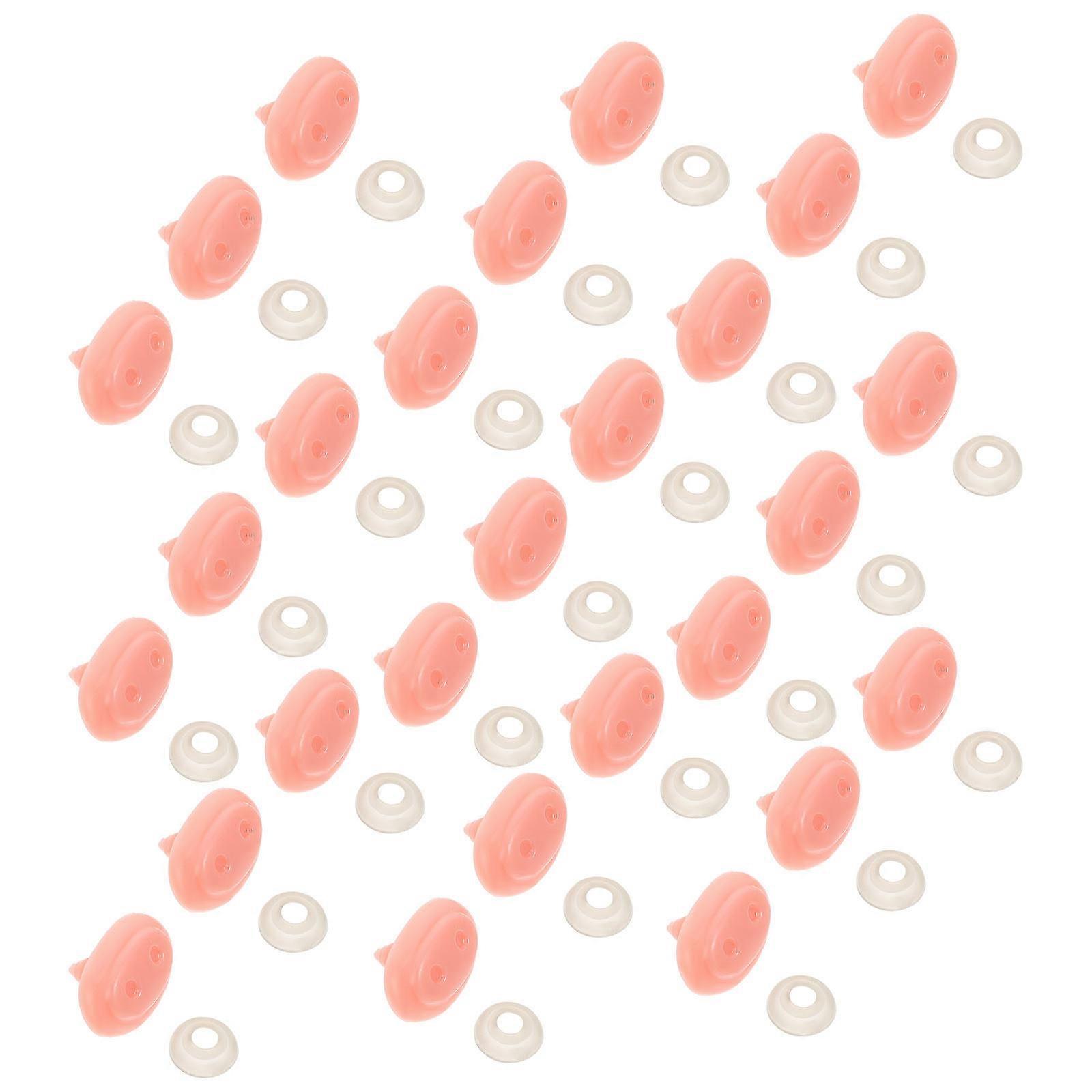 DIY Pig Nose Accessories Pink Plastic Durable Decor for Crafts and Handmade Projects 1 Set