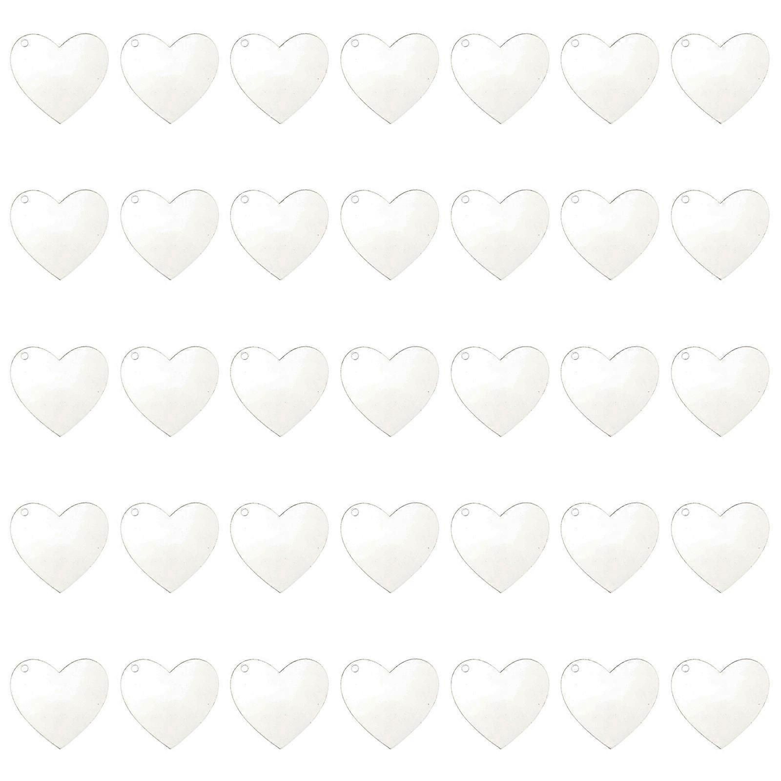 Durable Acrylic Blank Pendants Set of 60 with Hole for DIY Keychains and Decorations