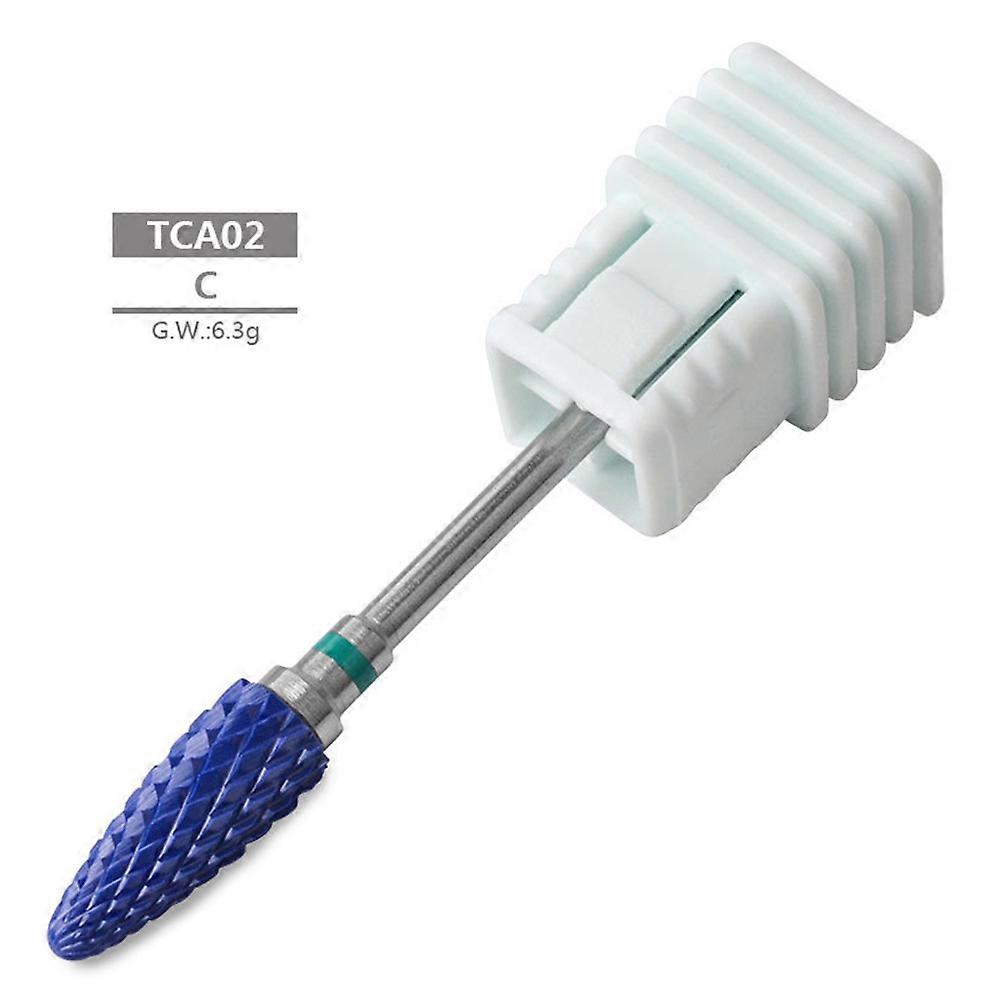Ceramic and Metal Nail Drill Bit for Manicure Tool 1 Set Blue Grinding Head for Nail Art Use