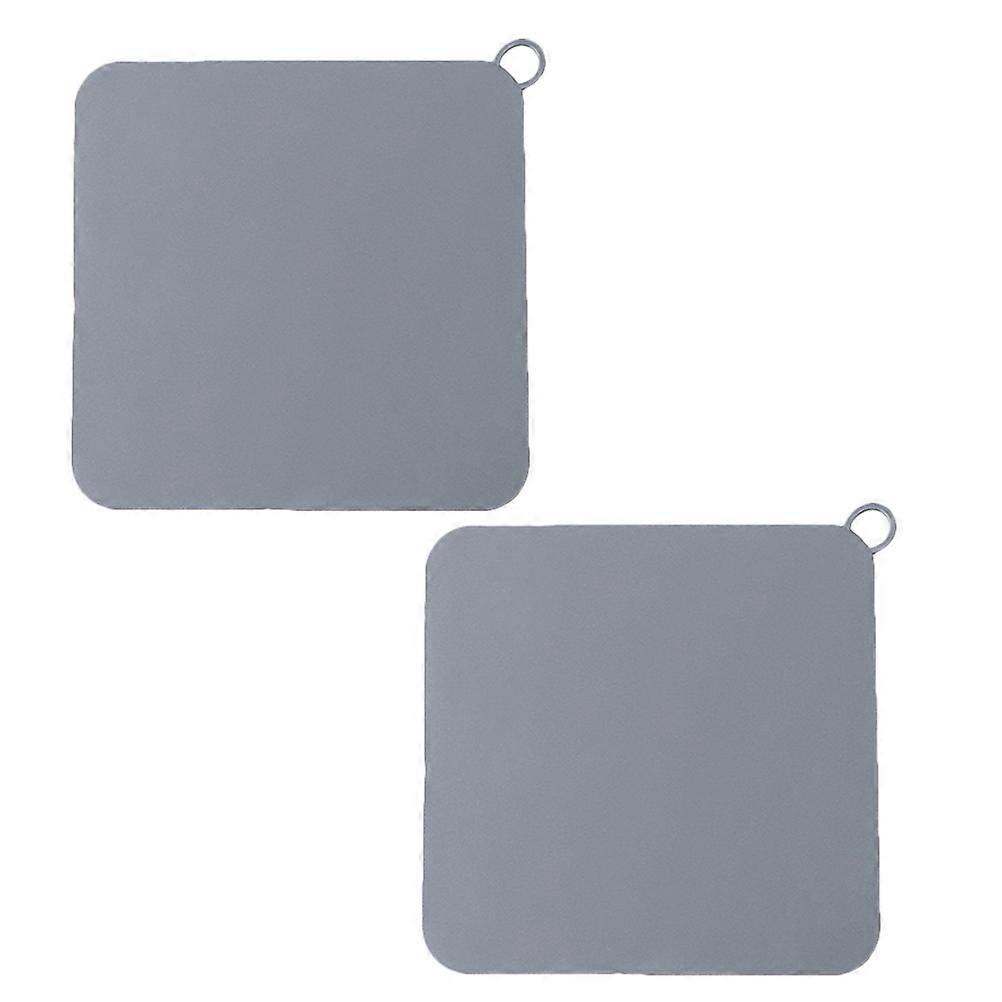 Abflussabdeckung verhindert Verstopfungen, Grau, 12 x 12 cm, geruchshemmend, 2er-Pack