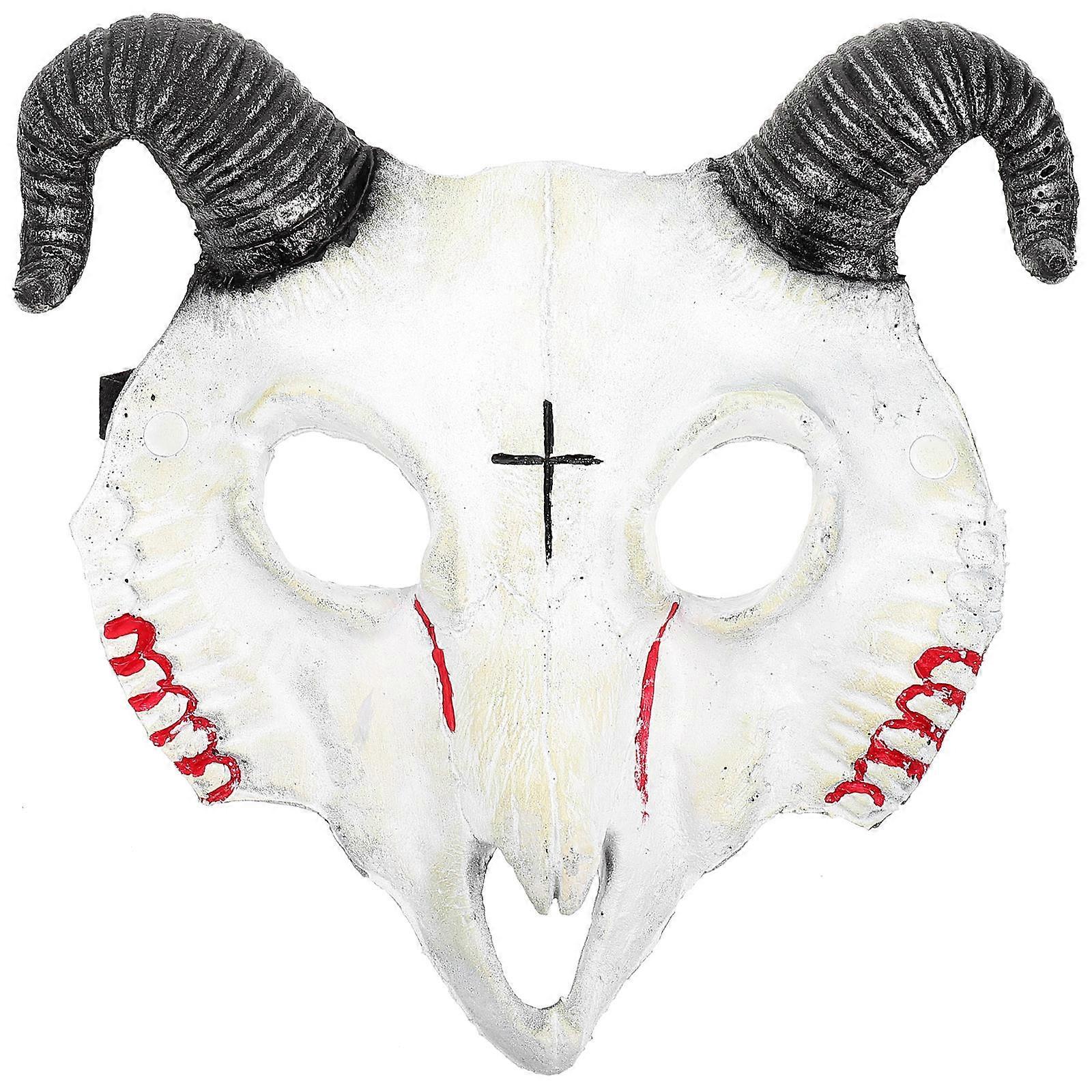 Halloween Goat Skull Mask – Realistic Decorative Costume for Cosplay, Parties & Festivals – Lightweight & Comfortable Design