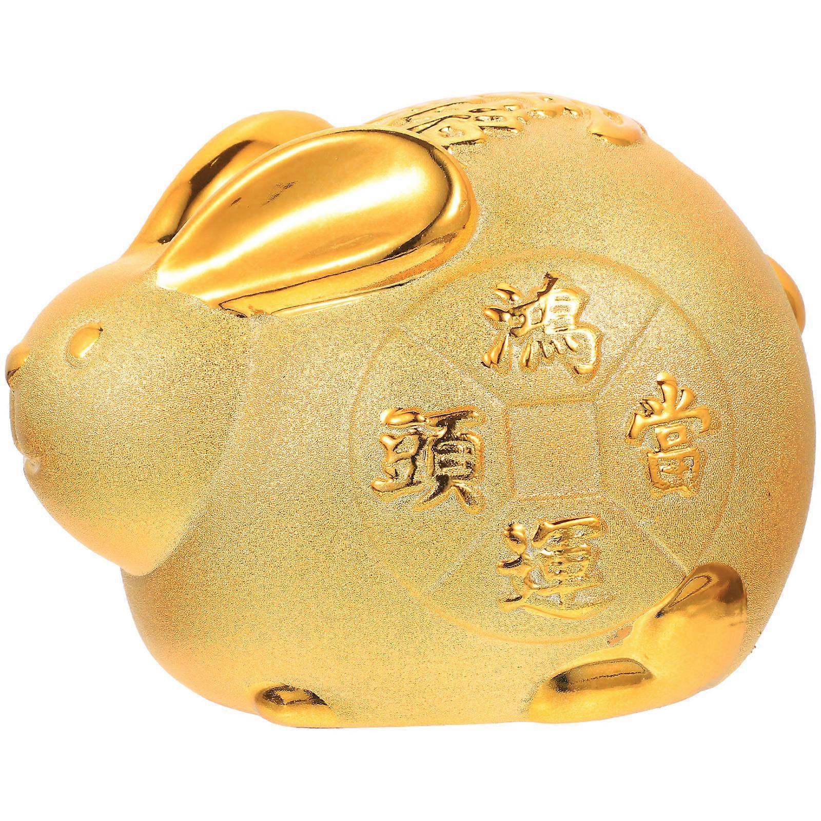 Zodiac Design Piggy Bank For Bedroom In Golden Ceramic With Decorative Ornament Function 1Pcs