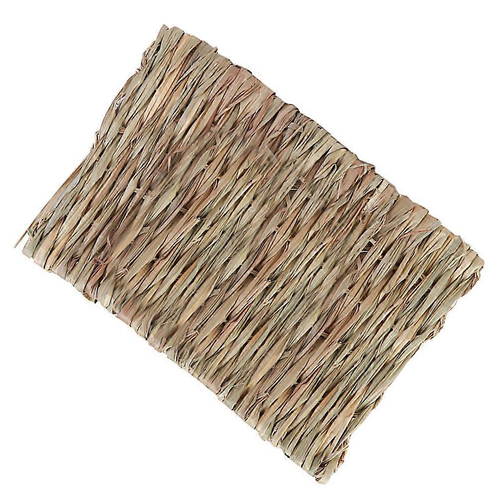 Durable Woven Reed Bed Mat for Hamsters, Rabbits, Chinchillas & Guinea Pigs – Easy to Clean Chew Resistant Pet Cushion