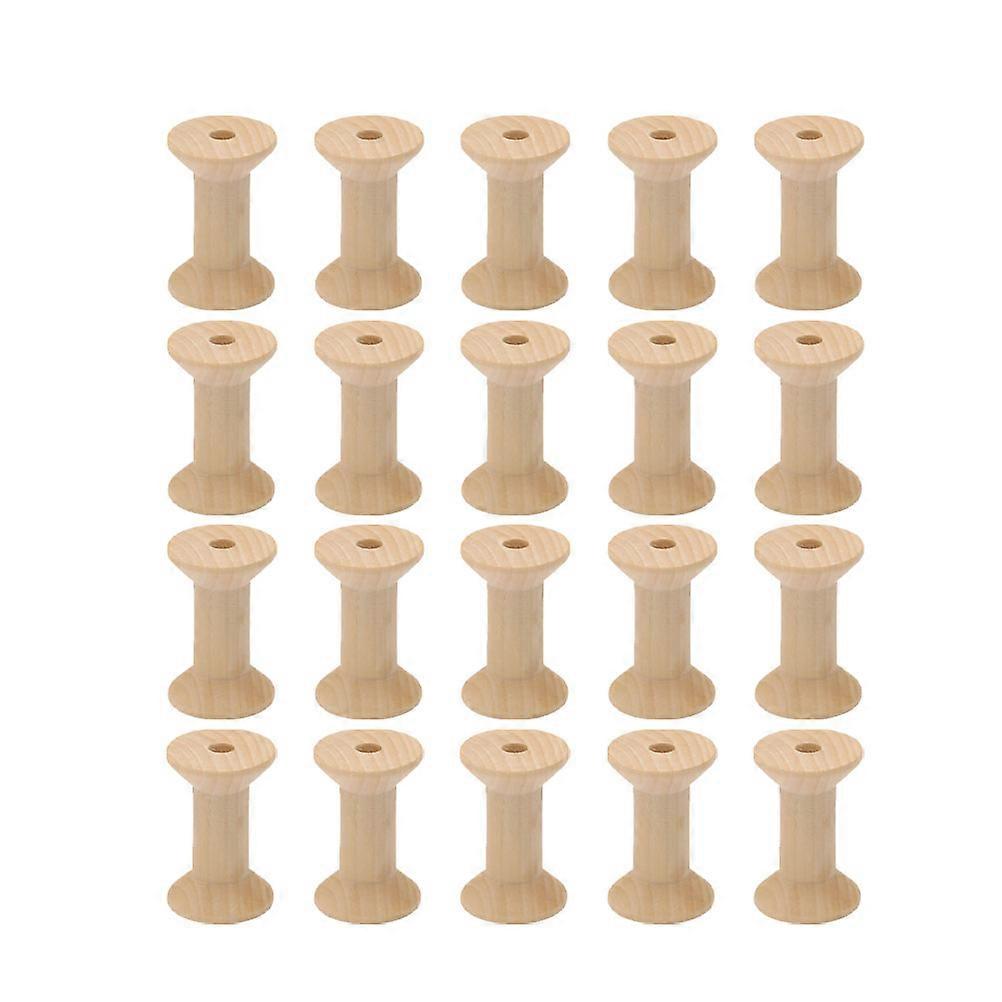 Yellow Unfinished Craft Spools for Sewing Use Ideal for DIY Projects and Holding Thread 27x16MM
