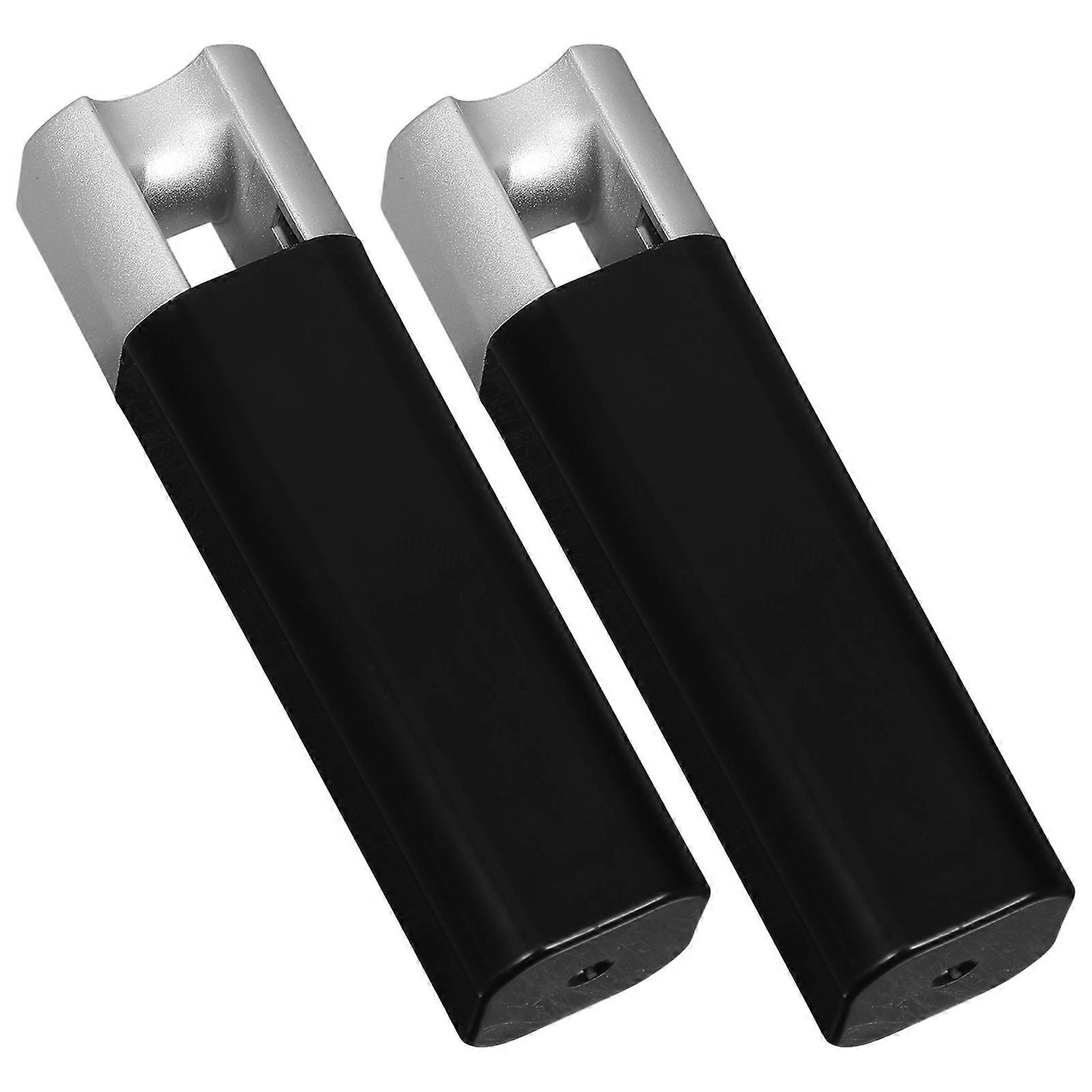 2pcs Roller Blind Cord Handles Weighted Drops Window Blind Cord Knobs Accessories for Shutter Curtain Repair Easy Install Matte Black Silver