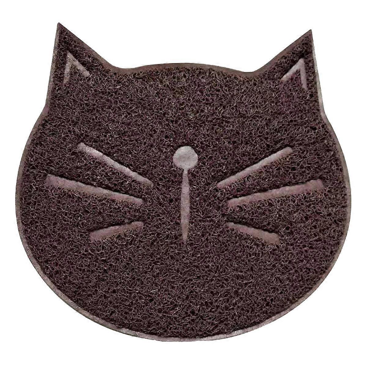 PVC Cat Litter Mat with Non-slip Beige Design for Pet Use One pc 12.6x8.7 Inches