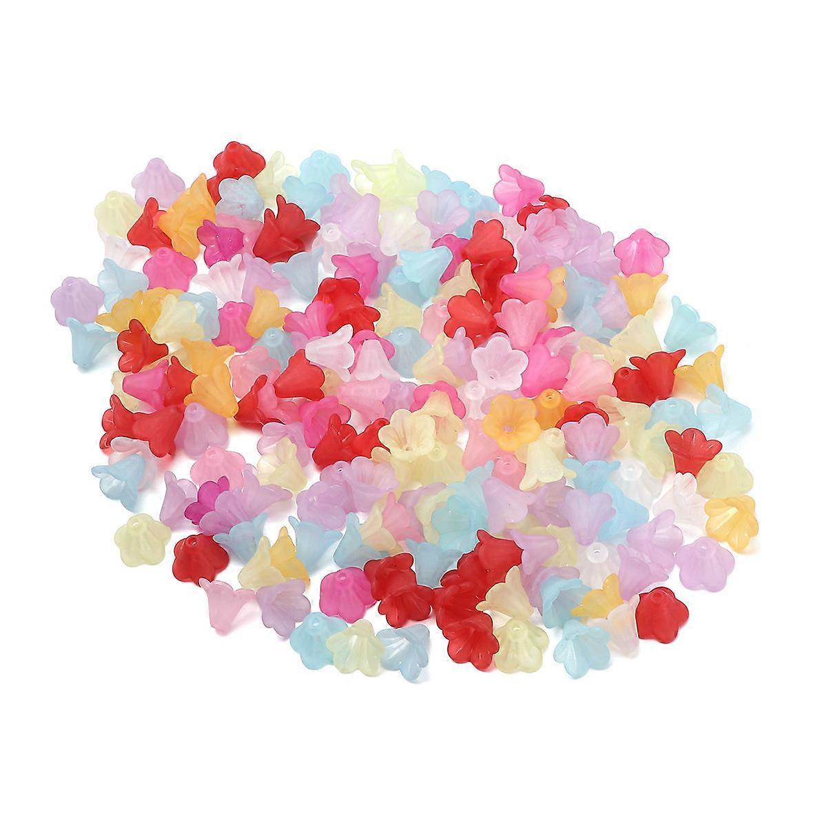 Assorted Color Acrylic Flower Petals for DIY Crafts Durable and Realistic Jewelry Accessories 200 G