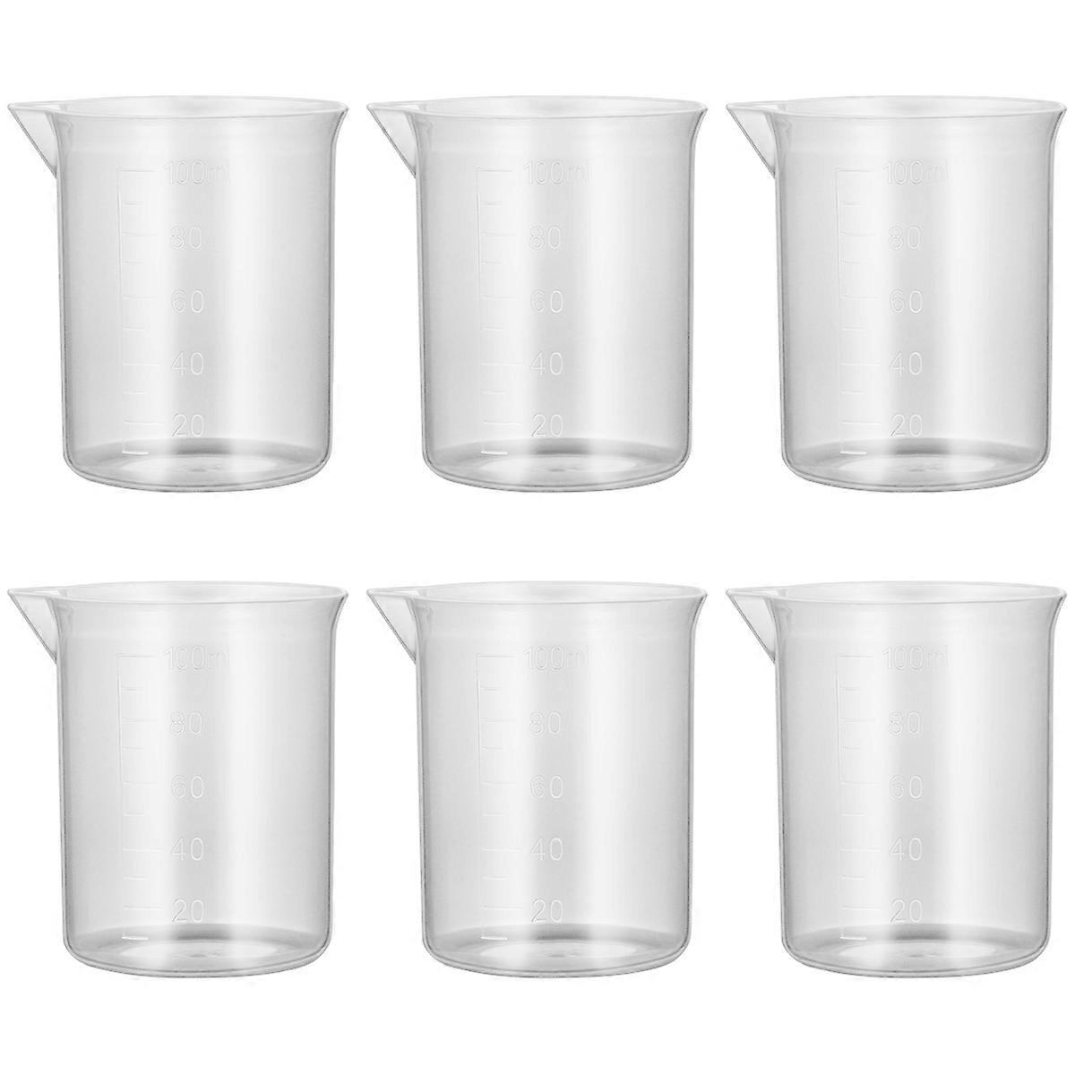 Plastic Beaker for Lab Use with Accurate Graduations 100ml Transparent PP Material