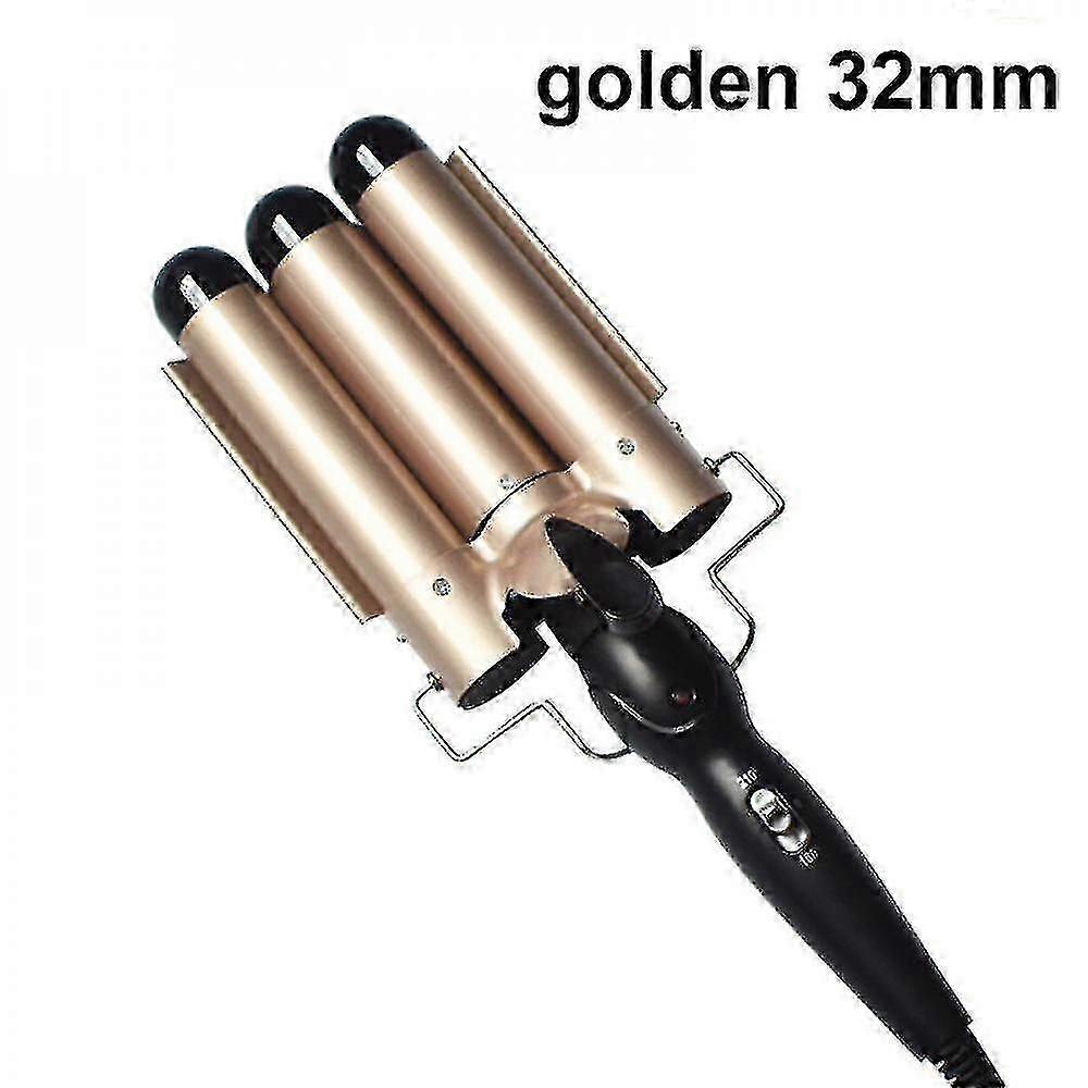 Triple Ceramic Curling Iron, Latest Version 3 Barrel Wand With Adjustable Temperature, Portable Hair
