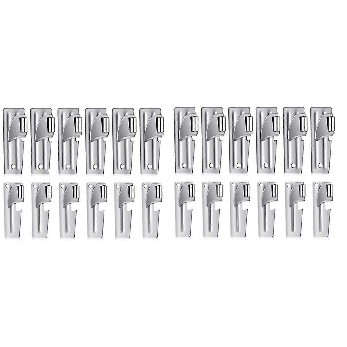12x P-38 and P-51 Can Openers Stainless Steel Camping Can Opener Portable Can Opener for Kitchen Tra