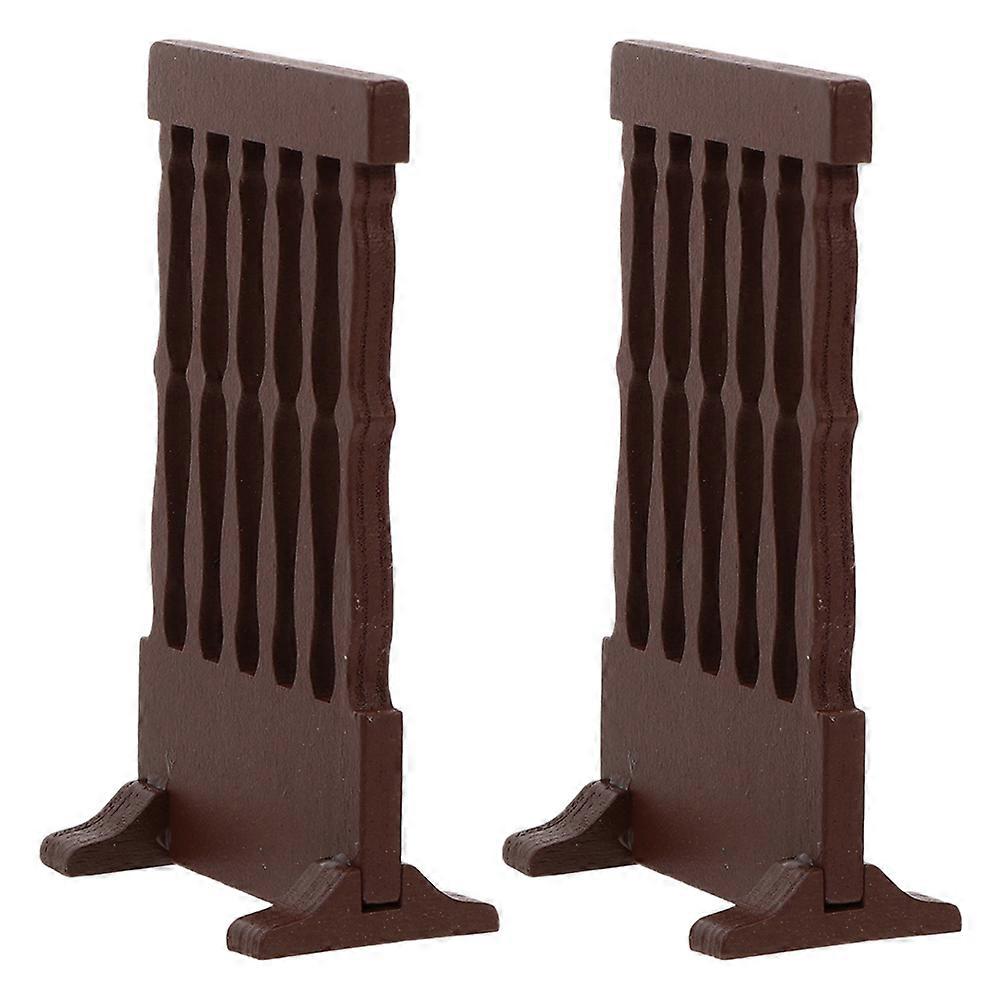 Japanese Wooden Screen for Home Decor Unique Design Brown Color Ideal for Farmhouse Table 2pcs