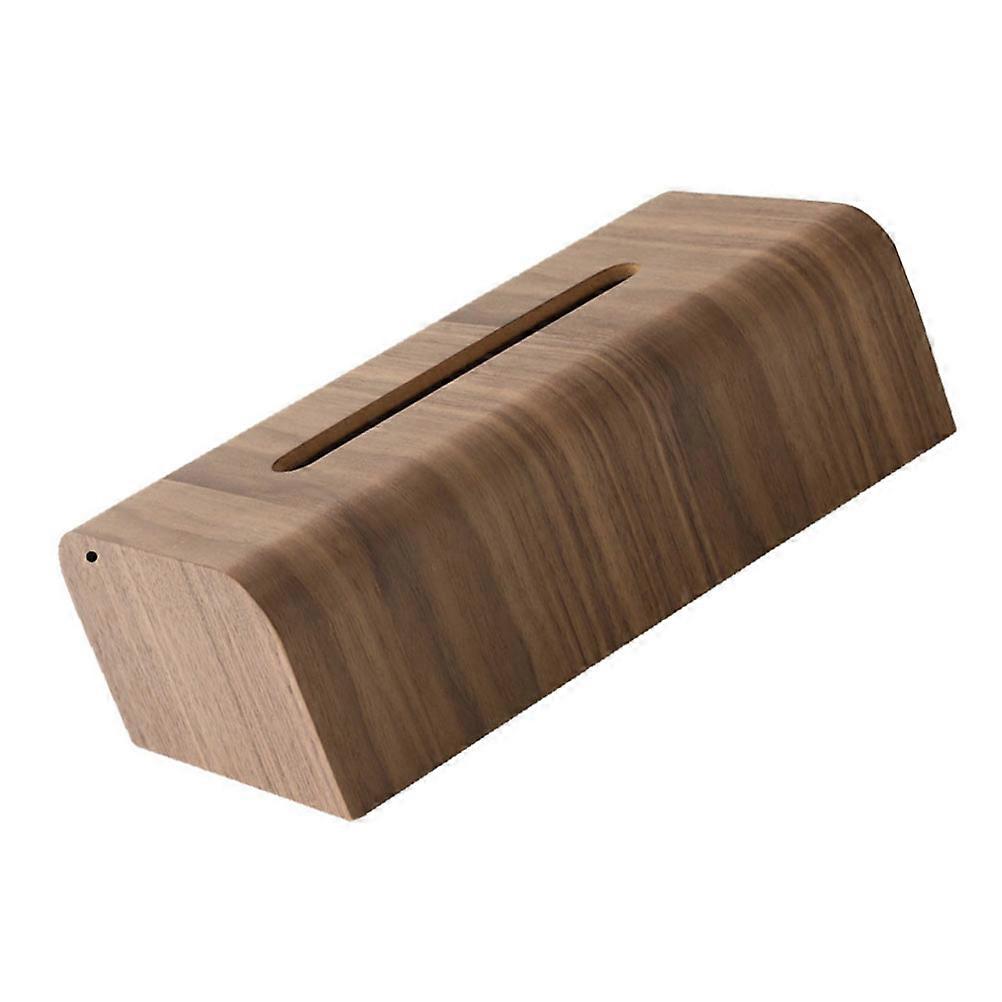 Brown Wooden Tabletop Tissue Box for Home Use Plastic Simple Design 1 Piece