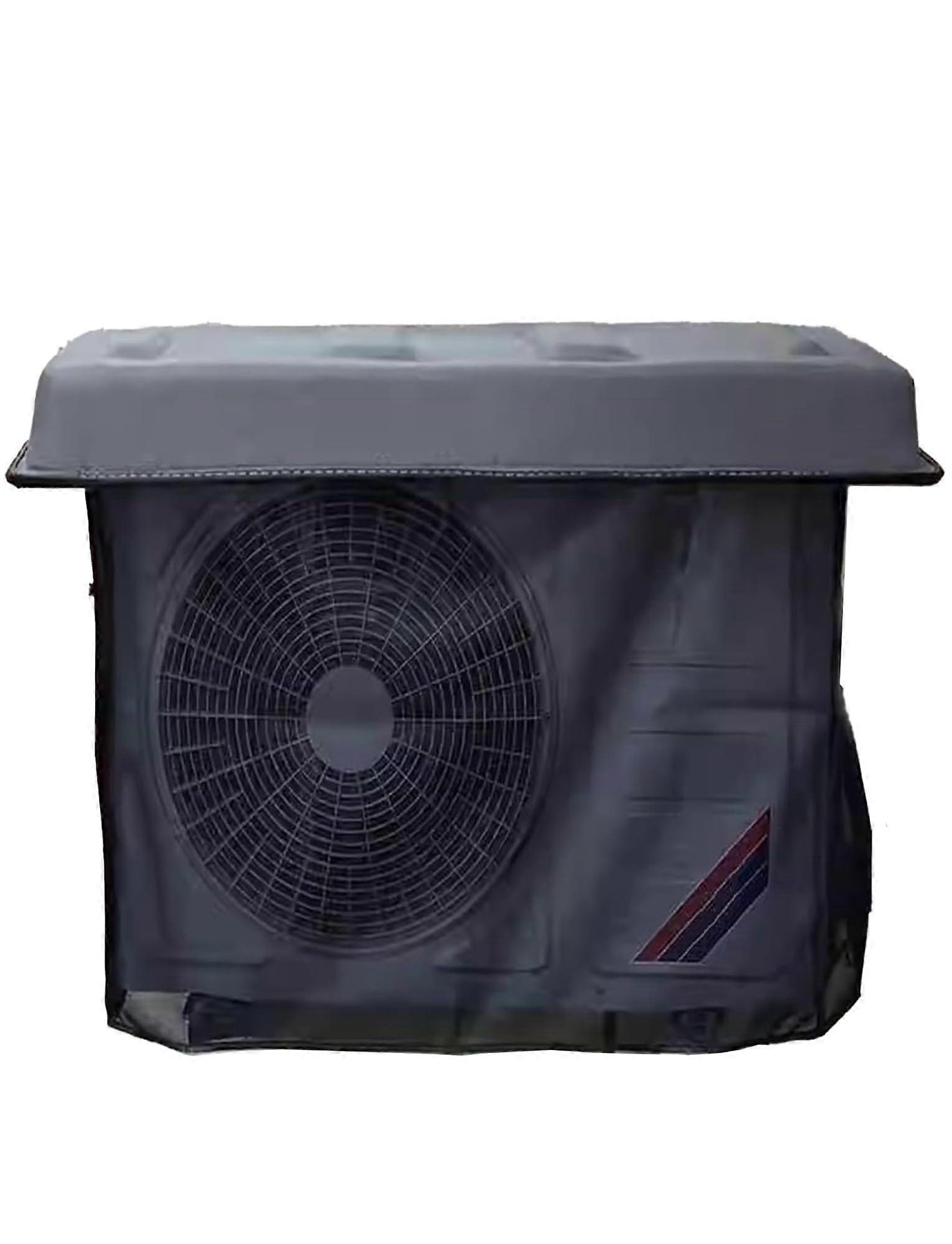 Sonnenschutz-Klimaanlagenabdeckung für Fenstergeräte, Grau, 88x38cm, Außenabdeckung mit Netz für Mini-Split und Wärmepumpen