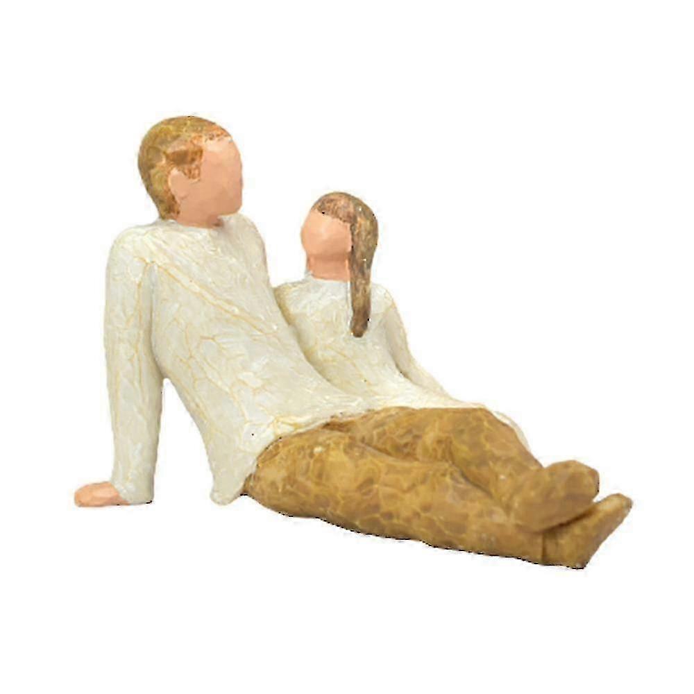 AURA Resina Famiglia Carattere Scultura Statua Artigianato Desktop Decorazione B