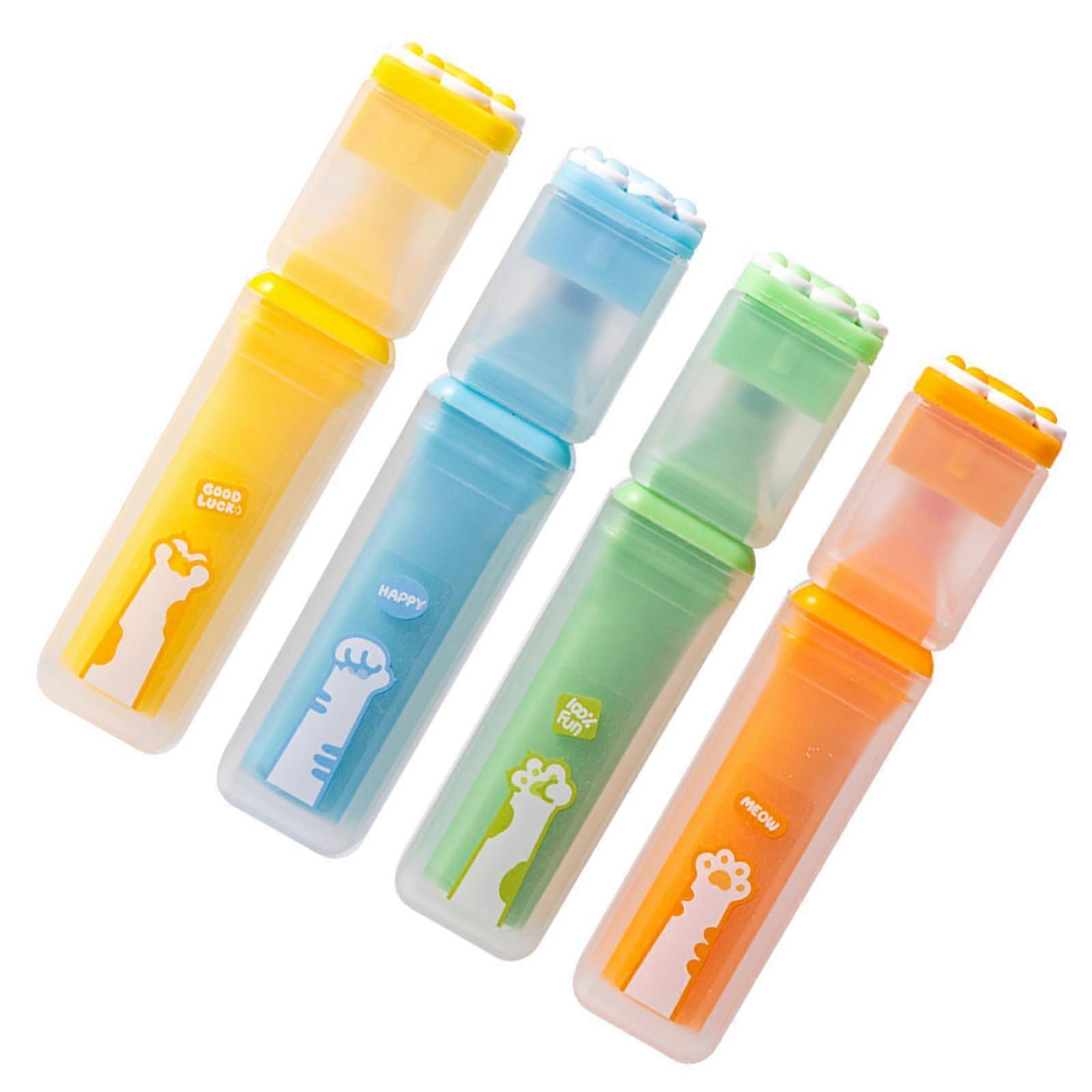 Highlighter, wide chisel tip, highlighter, markers for scrapbooking, diary, planner, calendar, card making, office and school, 4 colors