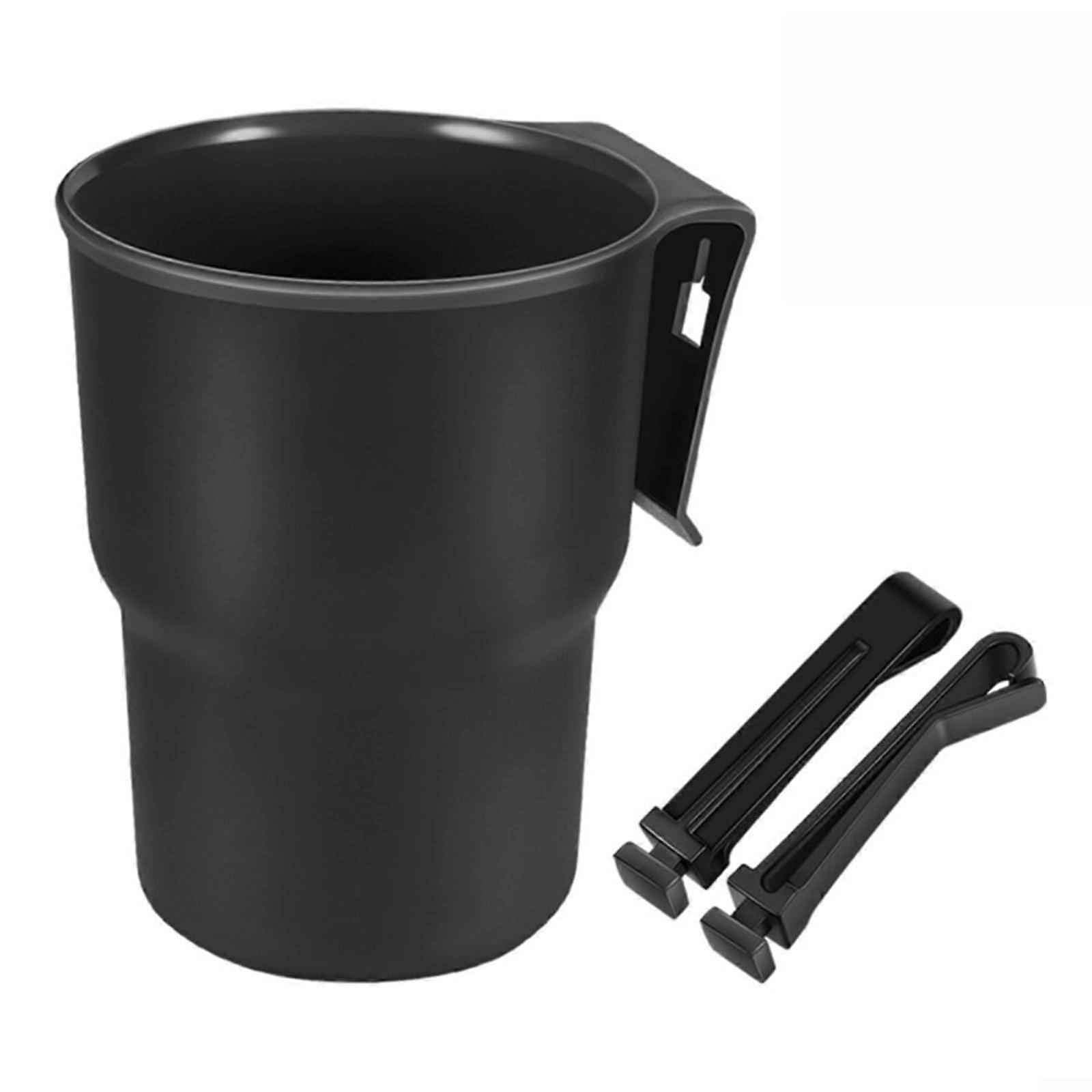 Portable Auto Air Vent Cup Holder, Cup Holder with Trash Can, Black