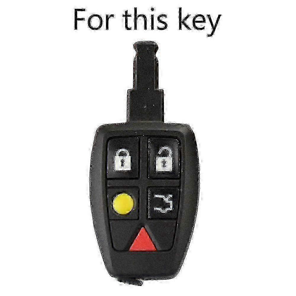 Silicone Car Key Case For Volvo C30 C70 S40 V50 2004 2005 2006 2007 Cover Remote Fob Shell Jacket Sleeve