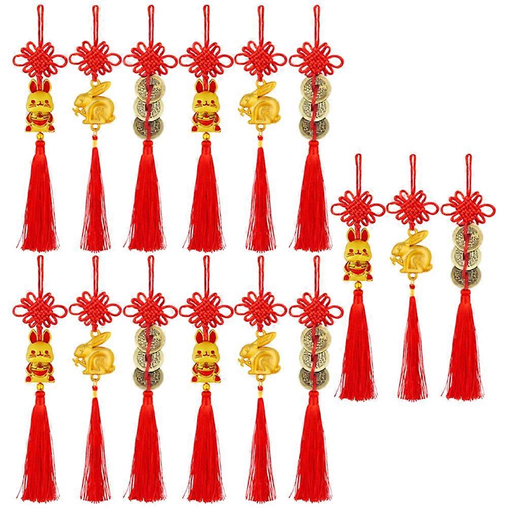 Chinese Decorative Knots 15Pack Knot Shape Party Favors for Anniversary Gift Assorted Wishes Gift