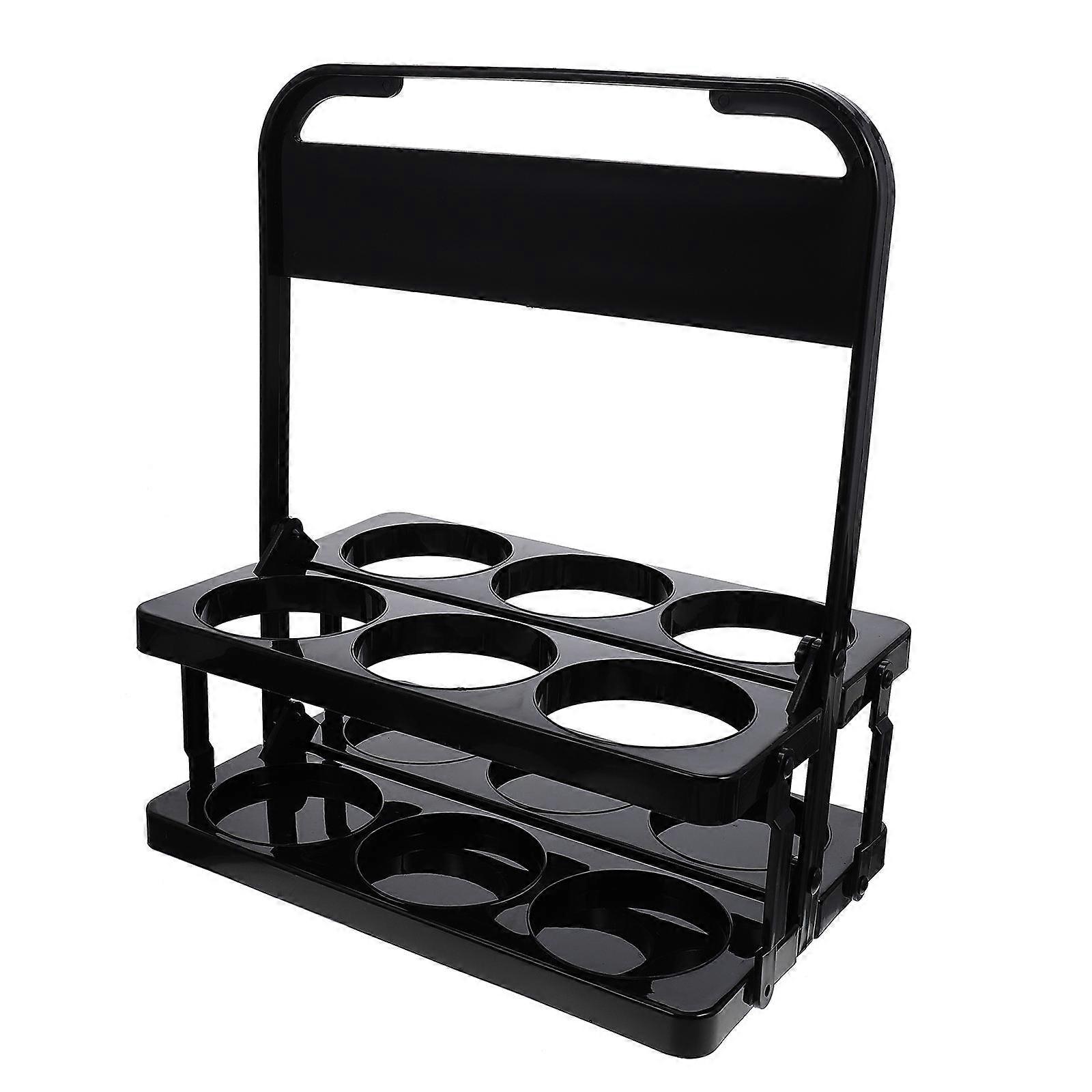 Black Holder Rack for Beer & Portable Drink Carrier Storage Basket for Parties & Events