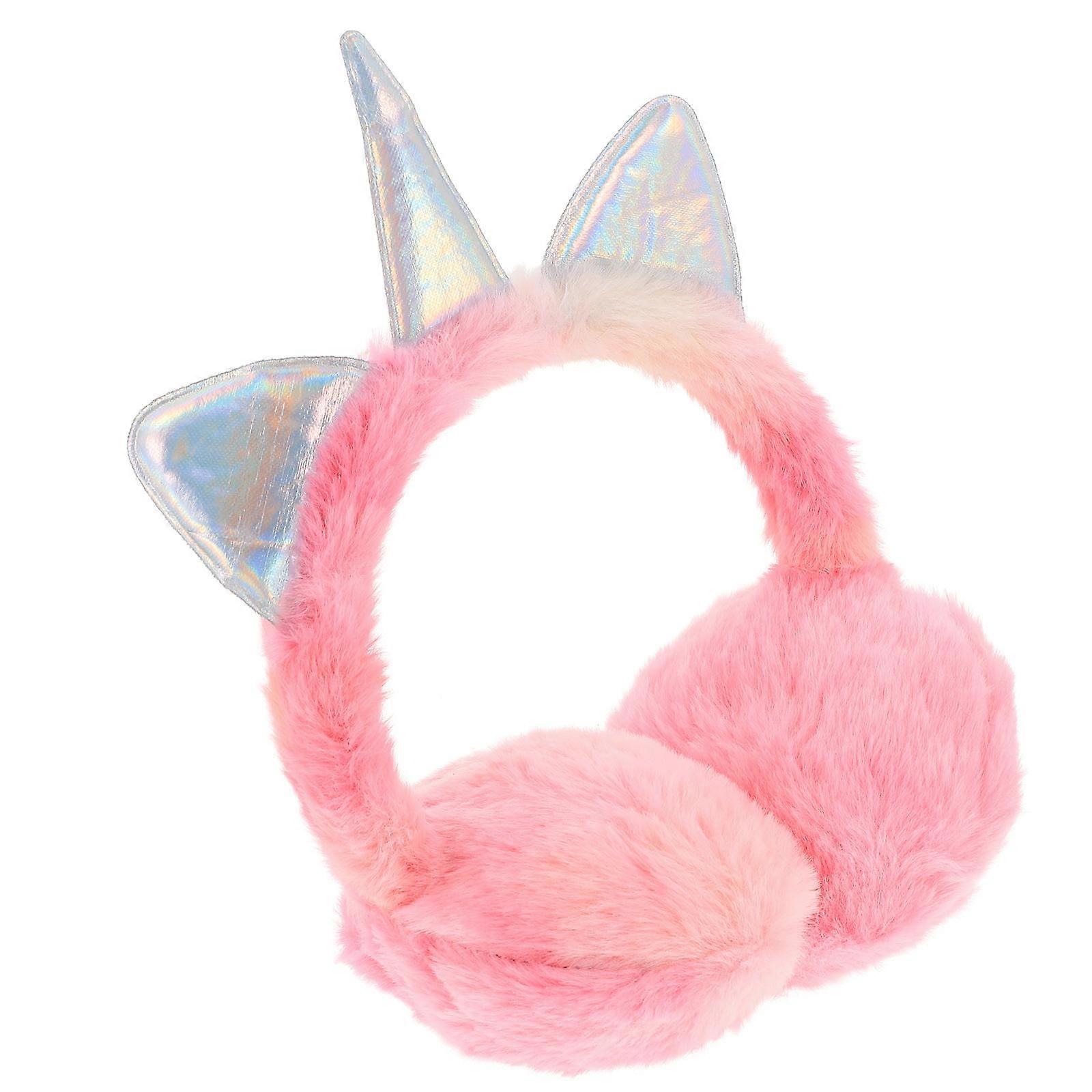 Belle licorne forme chauffe-oreilles manchon d’oreille pour temps froid adapté à l’étude et au shopping 1Pcs