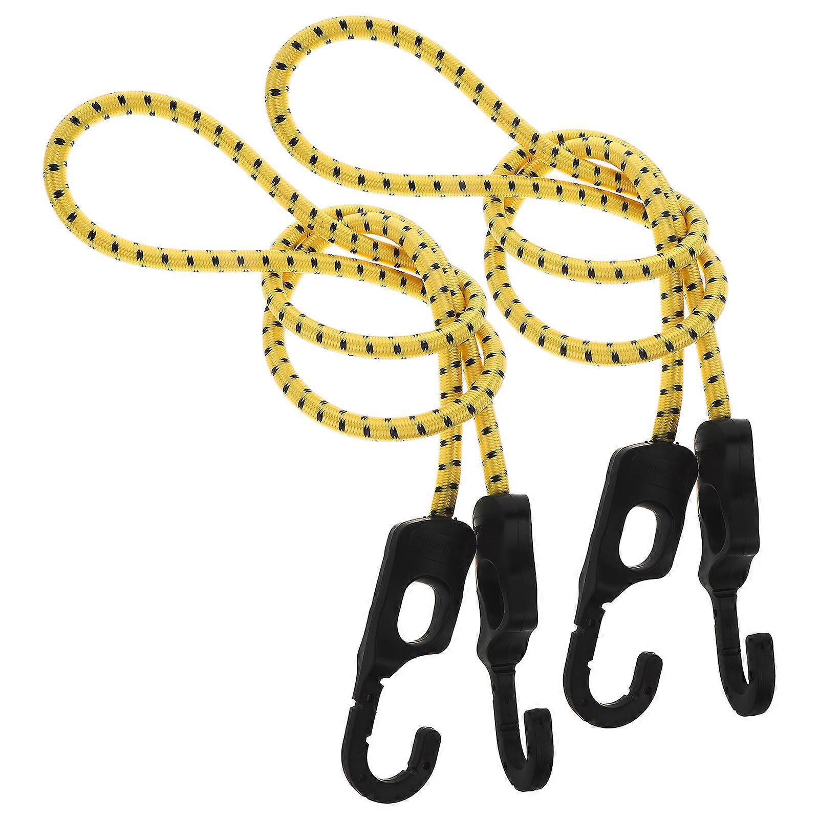 Elastic Bungee Straps With Hooks Bike Luggage Fixing Strap Great For Outdoor Activities 2Pcs