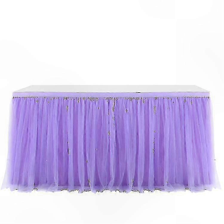 White Tulle Table Skirt for Weddings, Parties, and Special Events, Fits Round or Rectangle Tables