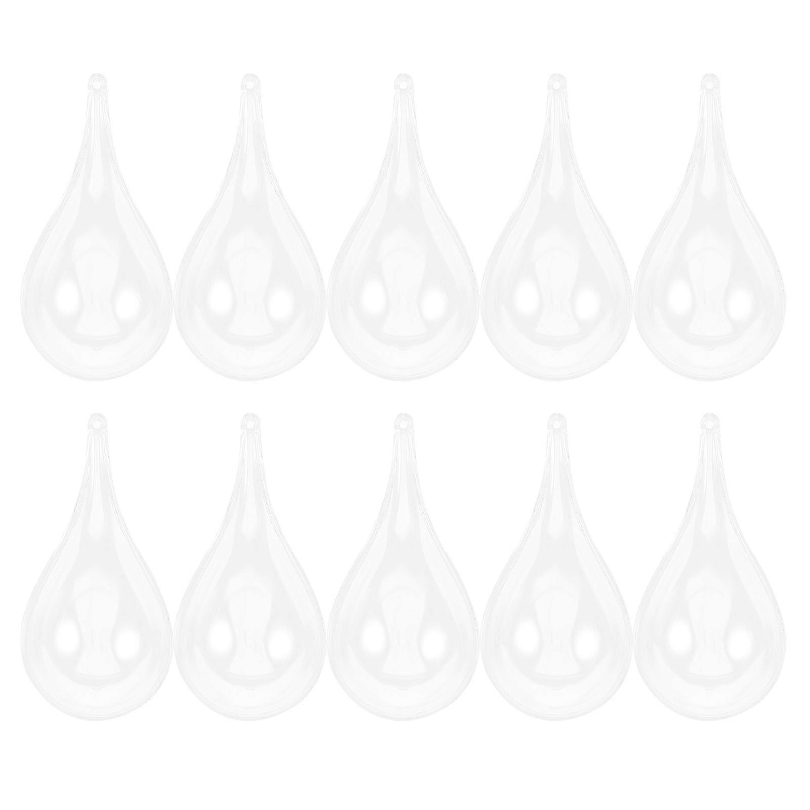 Transparent Plastic Storage Boxes for Home 10pcs Clear Teardrop Shaped Containers for Jewelry