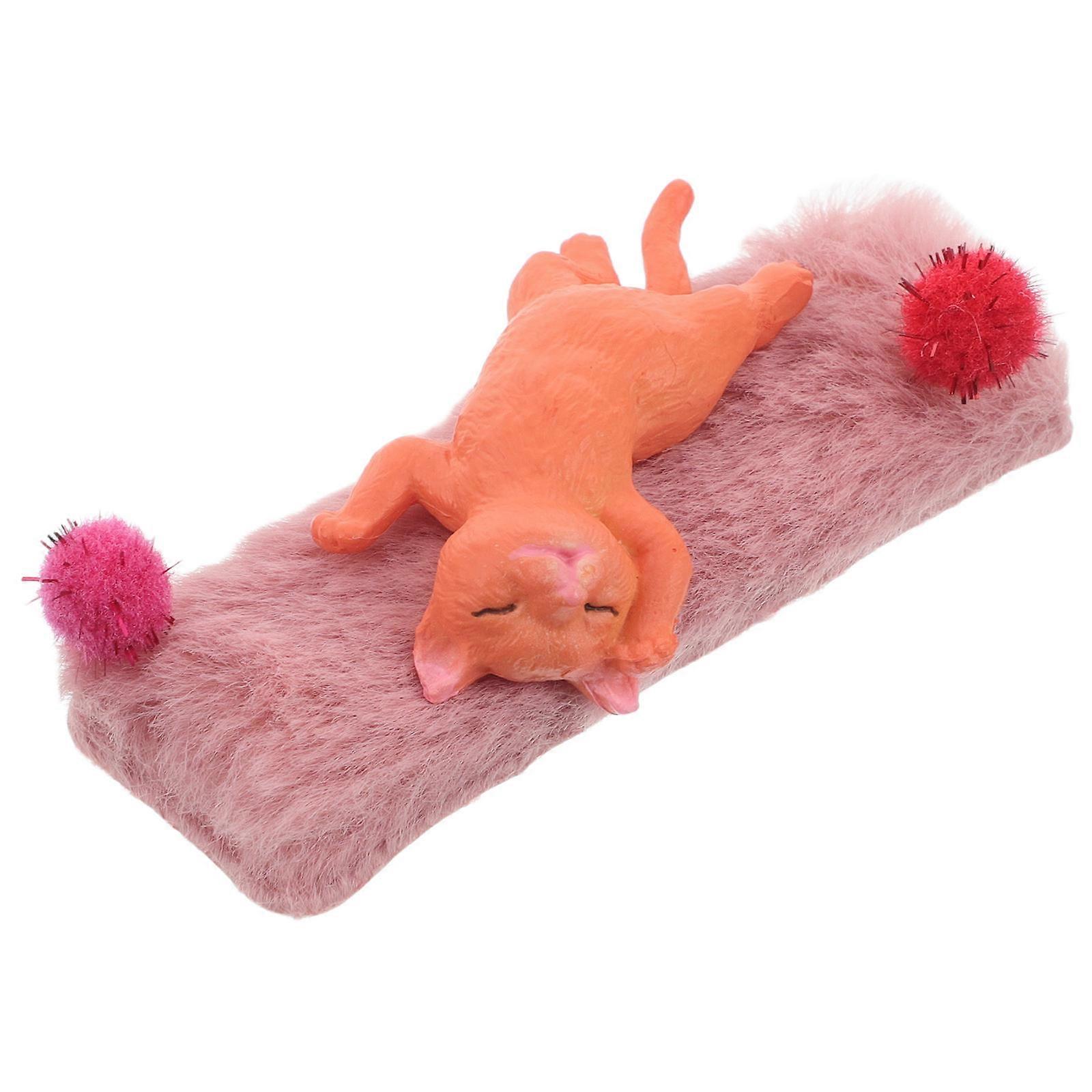 Simulation Animal Model Lifelike Cat Dollhouse Decoration Suitable For Hobbyists Assorted Color 1 Set