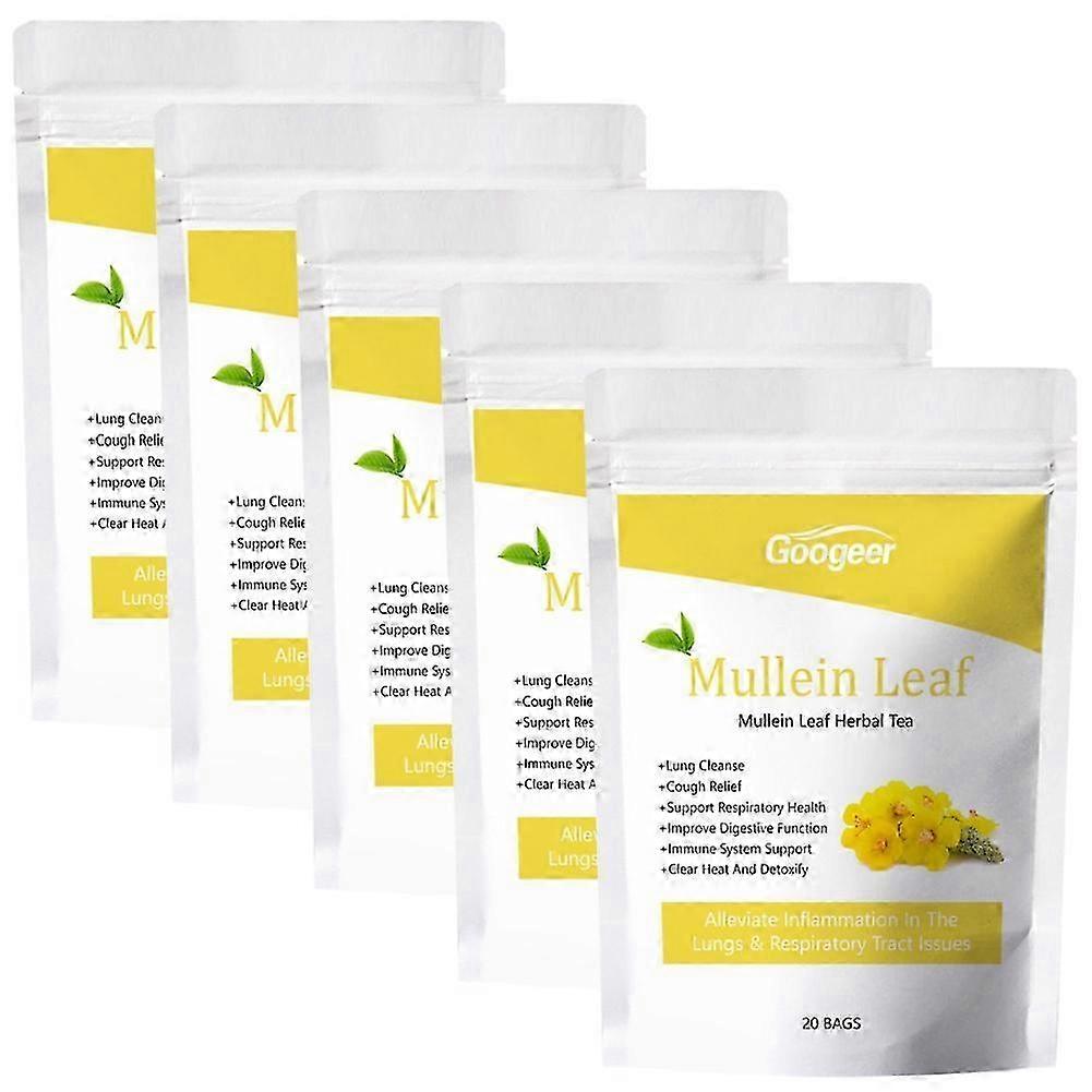 Mullein Leaf Teepussit Yrttikeuhkojen puhdistus Hengitys Yskä lievittää teetä